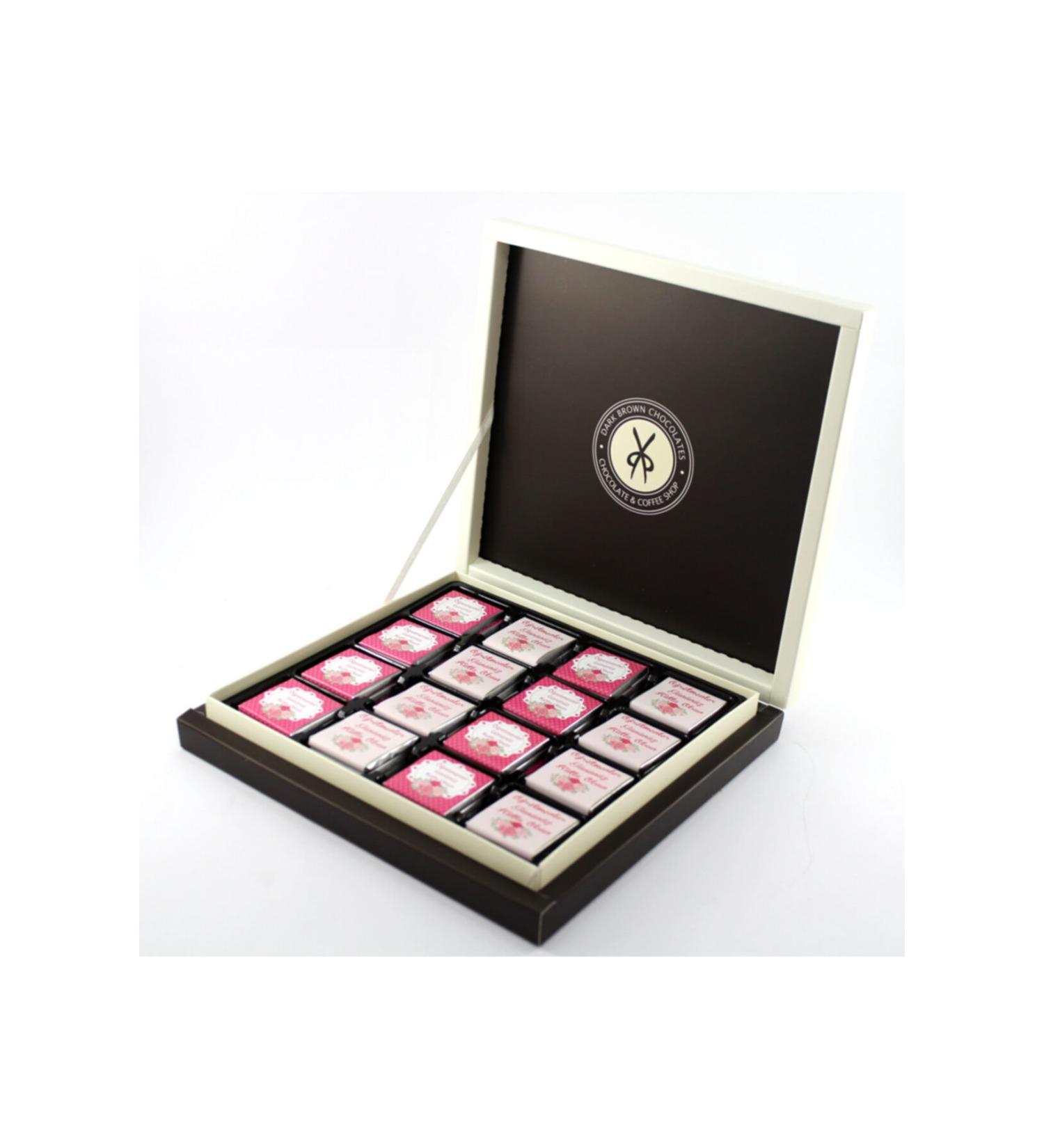 Dark Brown 0 Handmade Madlen 48 Pieces Teachers' Day Greeting Chocolate
