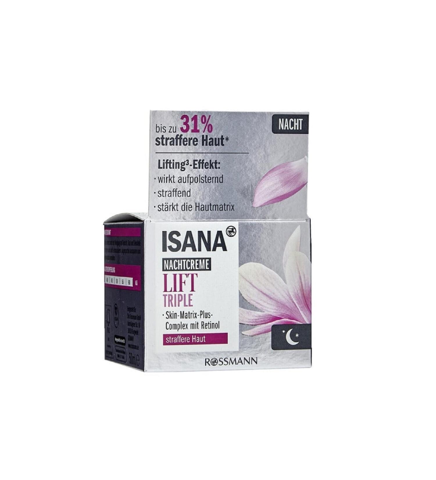ISANA Lift Triple Night Cream Nourishing and Firming Effect 50 ml