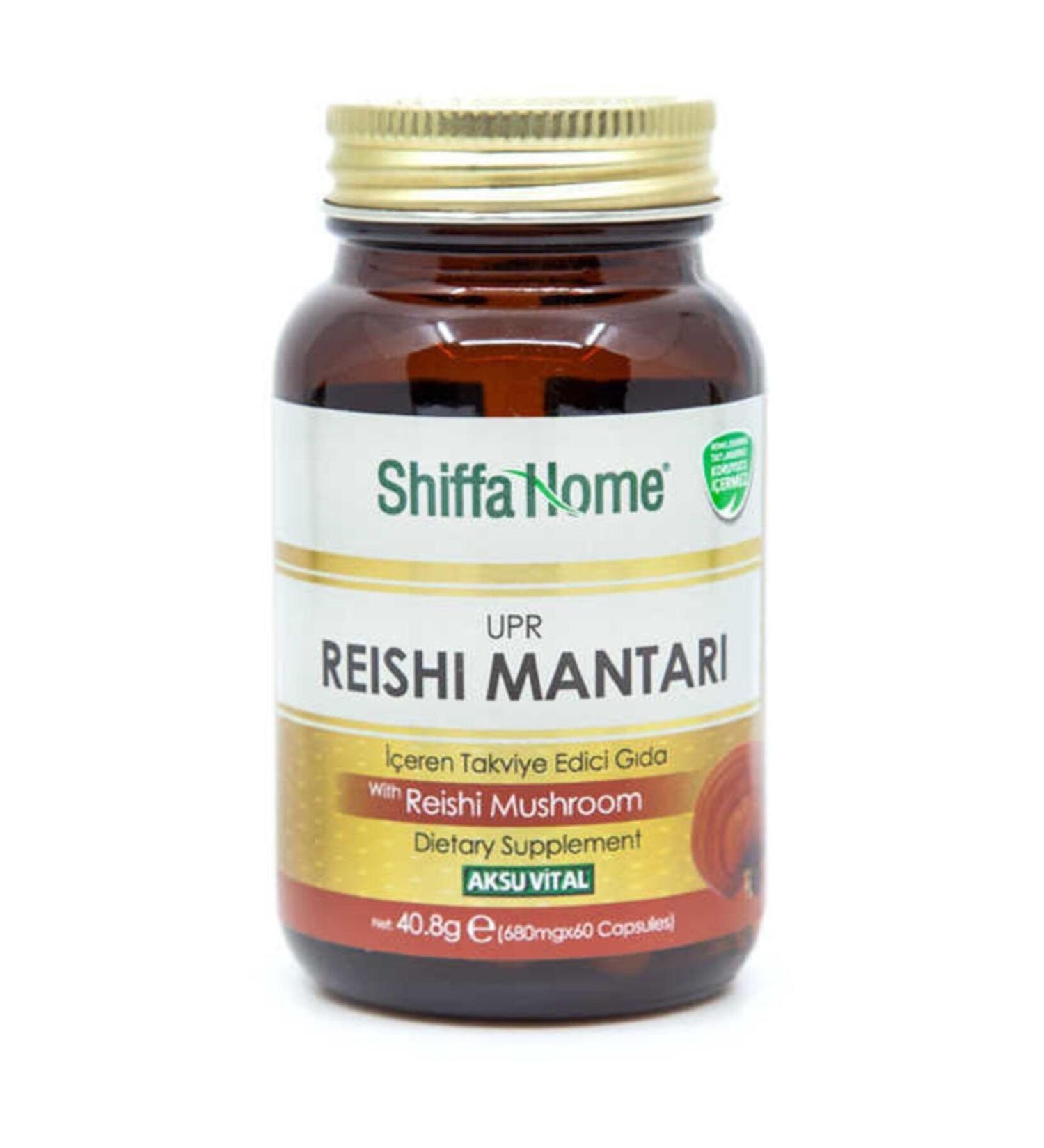 Shiffa Home Reishi Mushroom Supplementary Food 60 Capsules