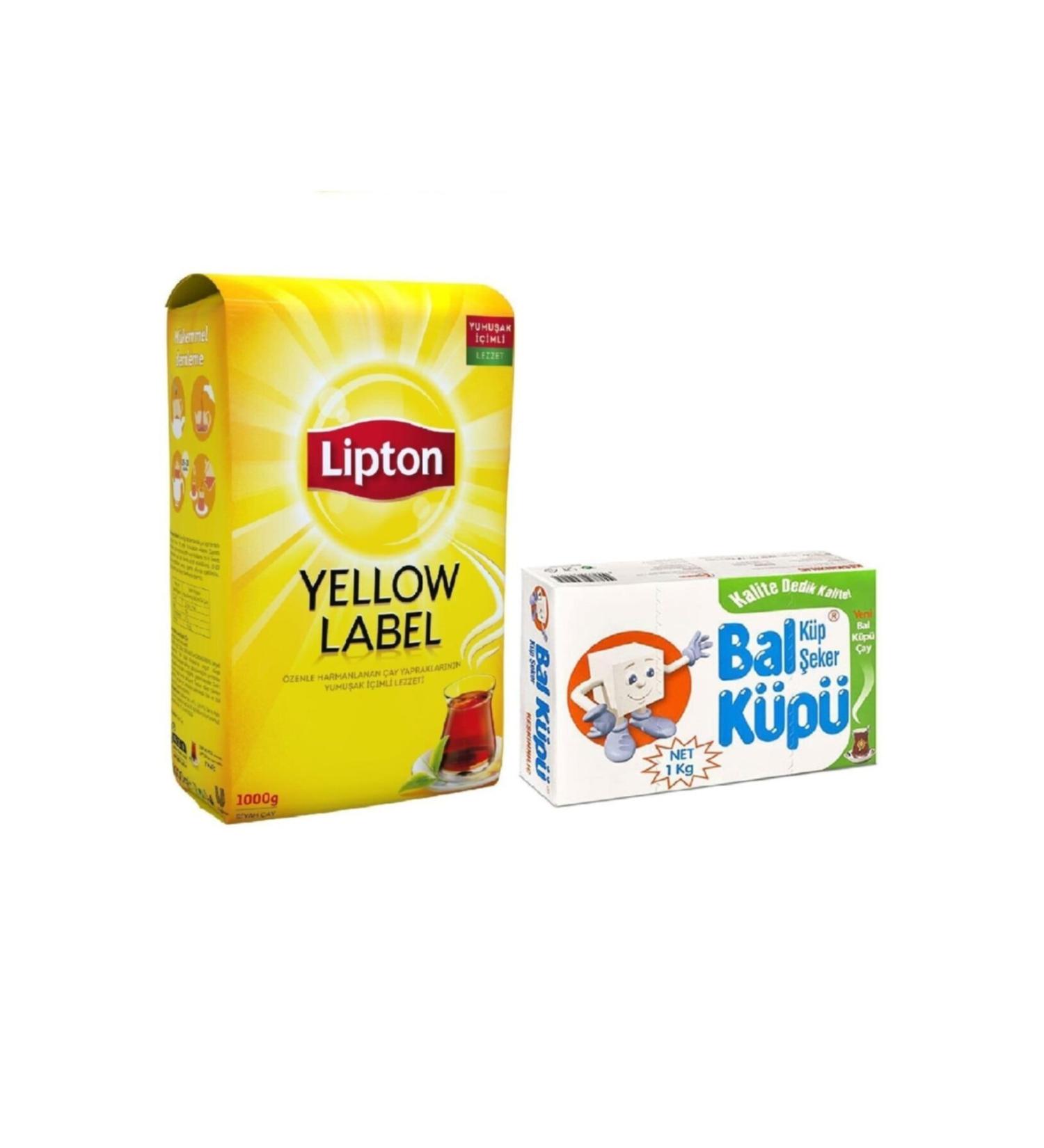 Lipton Lipton Yellow Label 1000 Gr + Balkupu Seker Kup Gold 1000 Gr - Buy Online on GoSupps.com