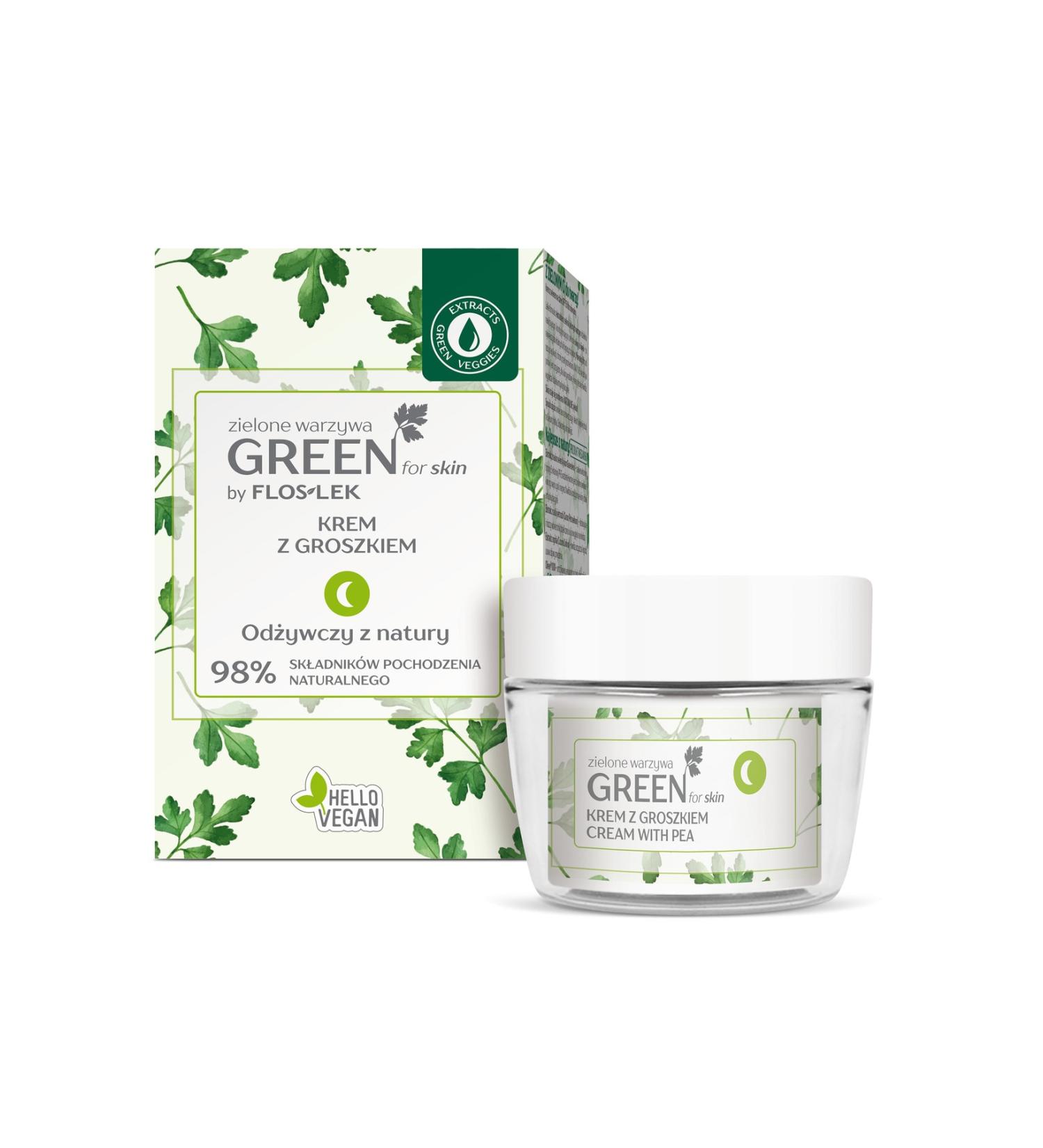 Floslek Green Vegetable and Pea Extract Night Cream 50 Ml