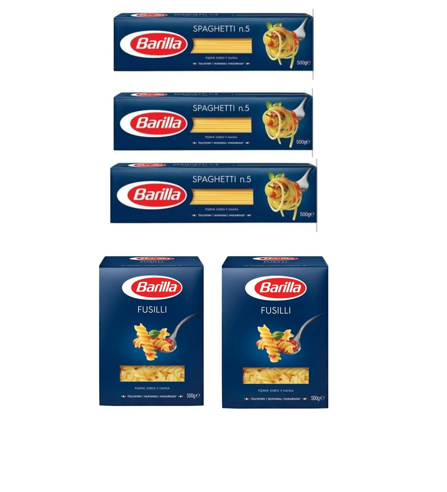 Barilla Spaghetti 3 Pieces + Fusilli 2 Pieces