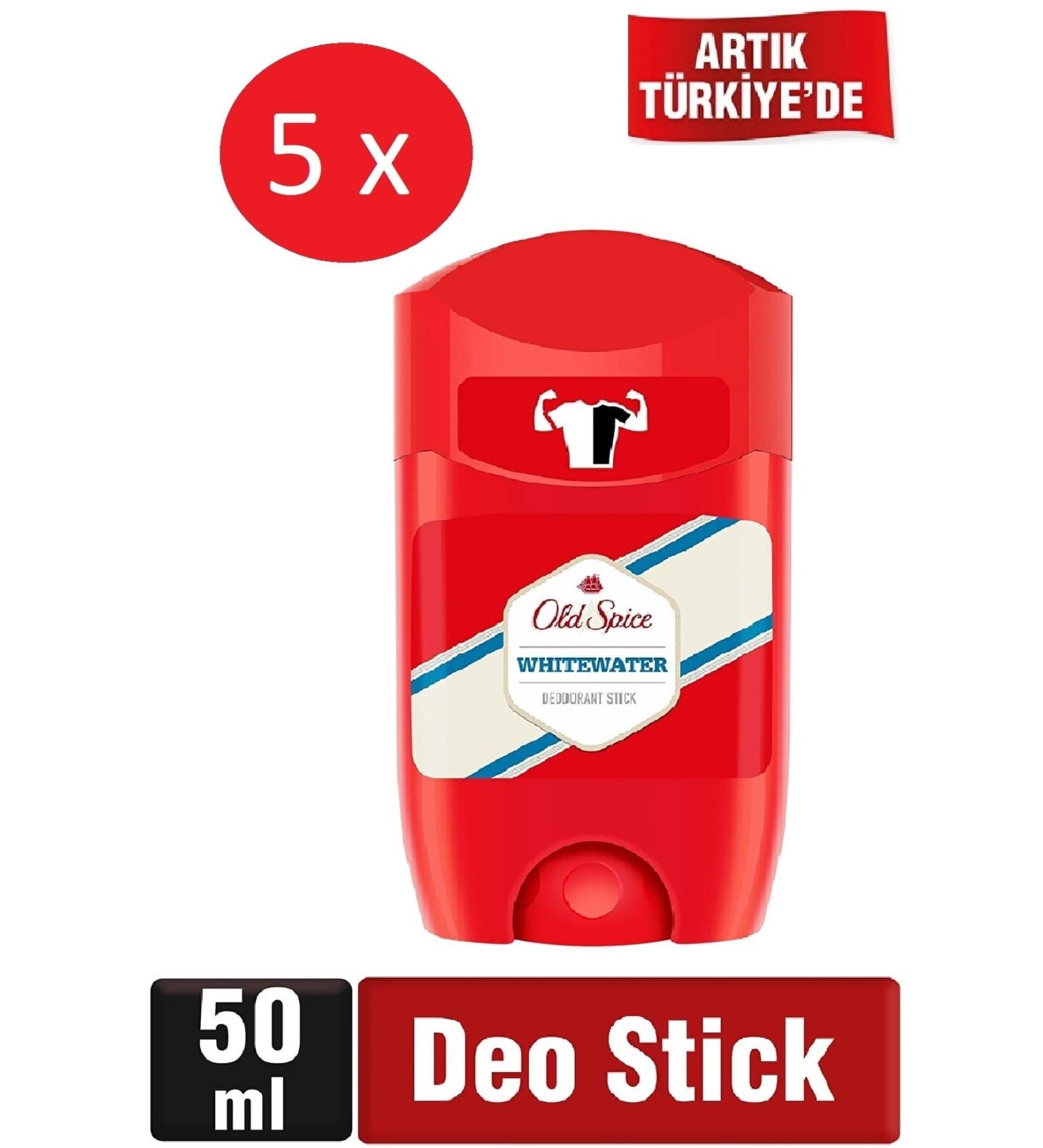 Old Spice Men's Deodorant Whitewater Stick 50 Ml X 5 Pcs