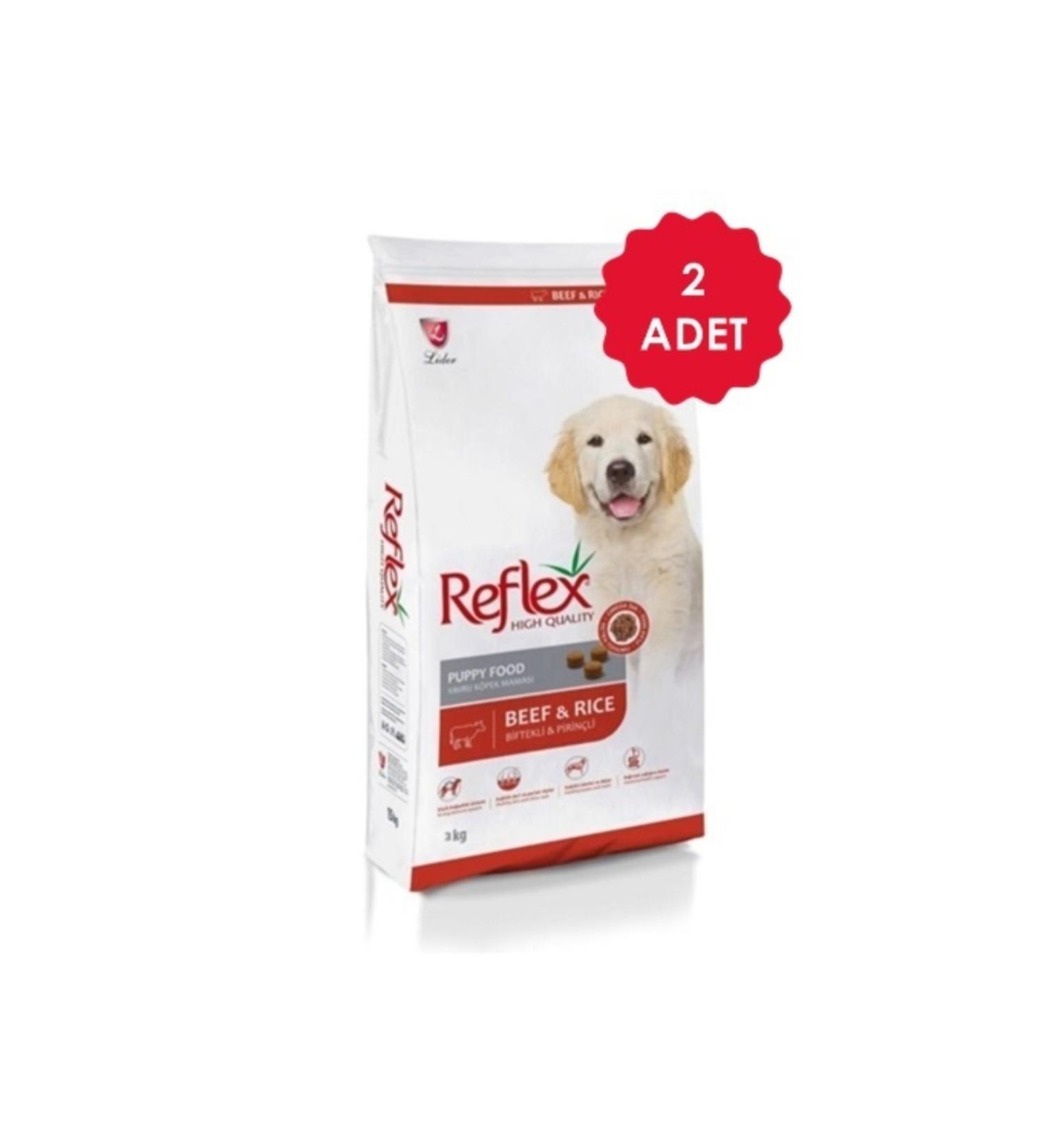 Reflex Steak and Rice Puppy Food 3 Kg X 2 Pieces