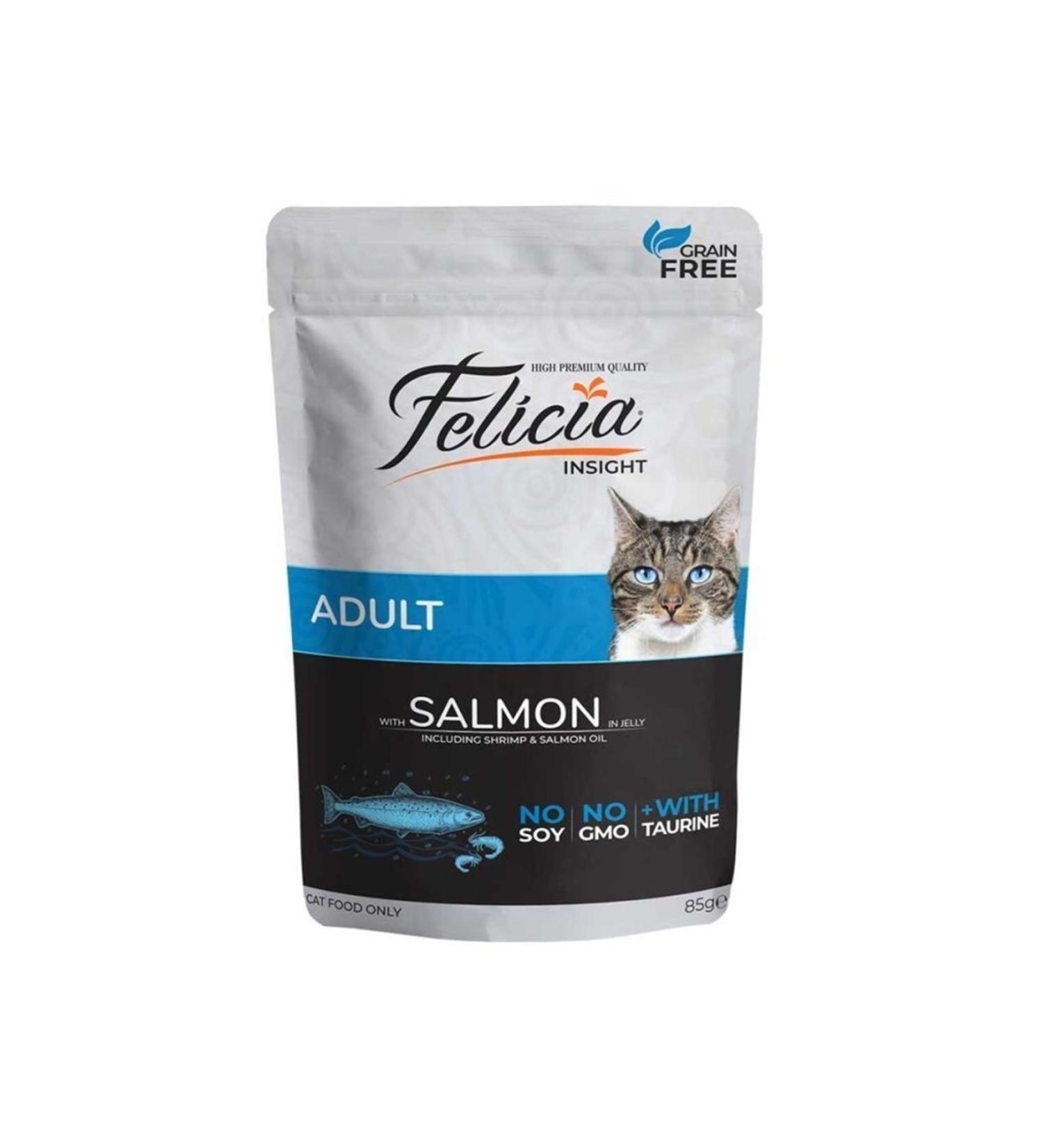 Felicia Salmon Cat Pouch Food 85 Gr