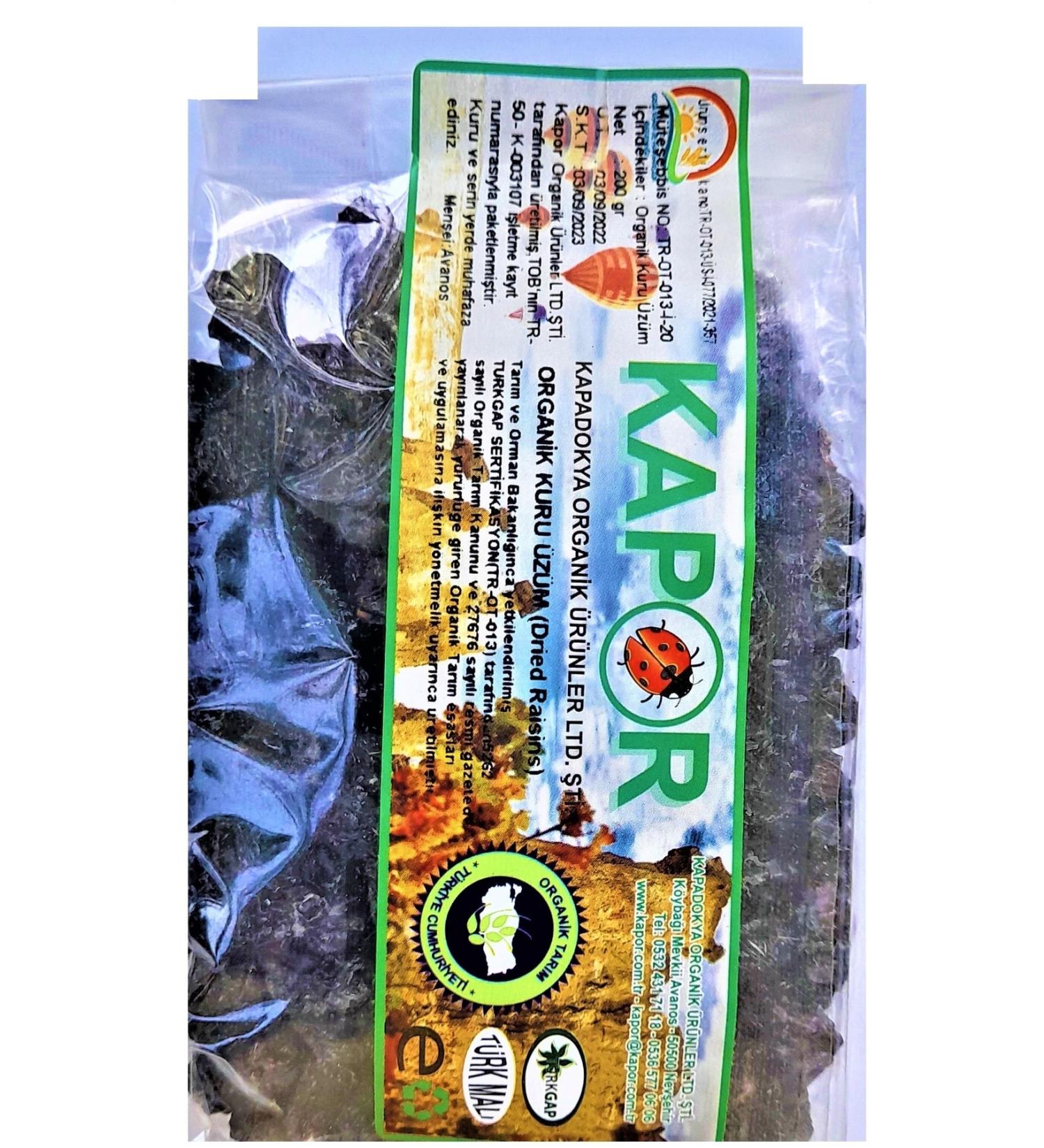 KAPOR Organic Raisins 500 gr