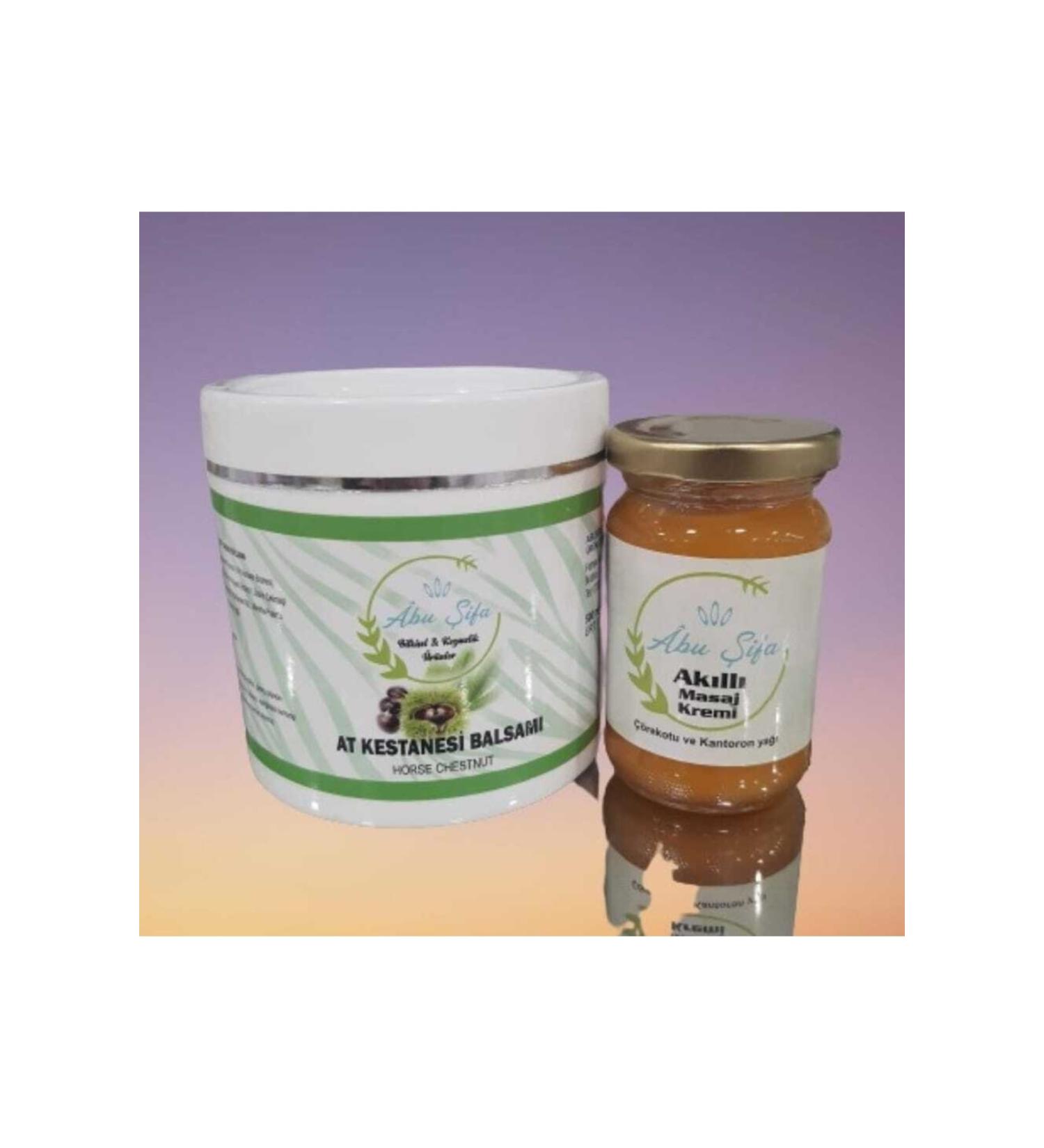 ABU FA HERBAL & COSMETIC PRODUCTS Abu ifa Horse Chestnut Balsam 500 Ml & Smart Massage Cream 100 Ml