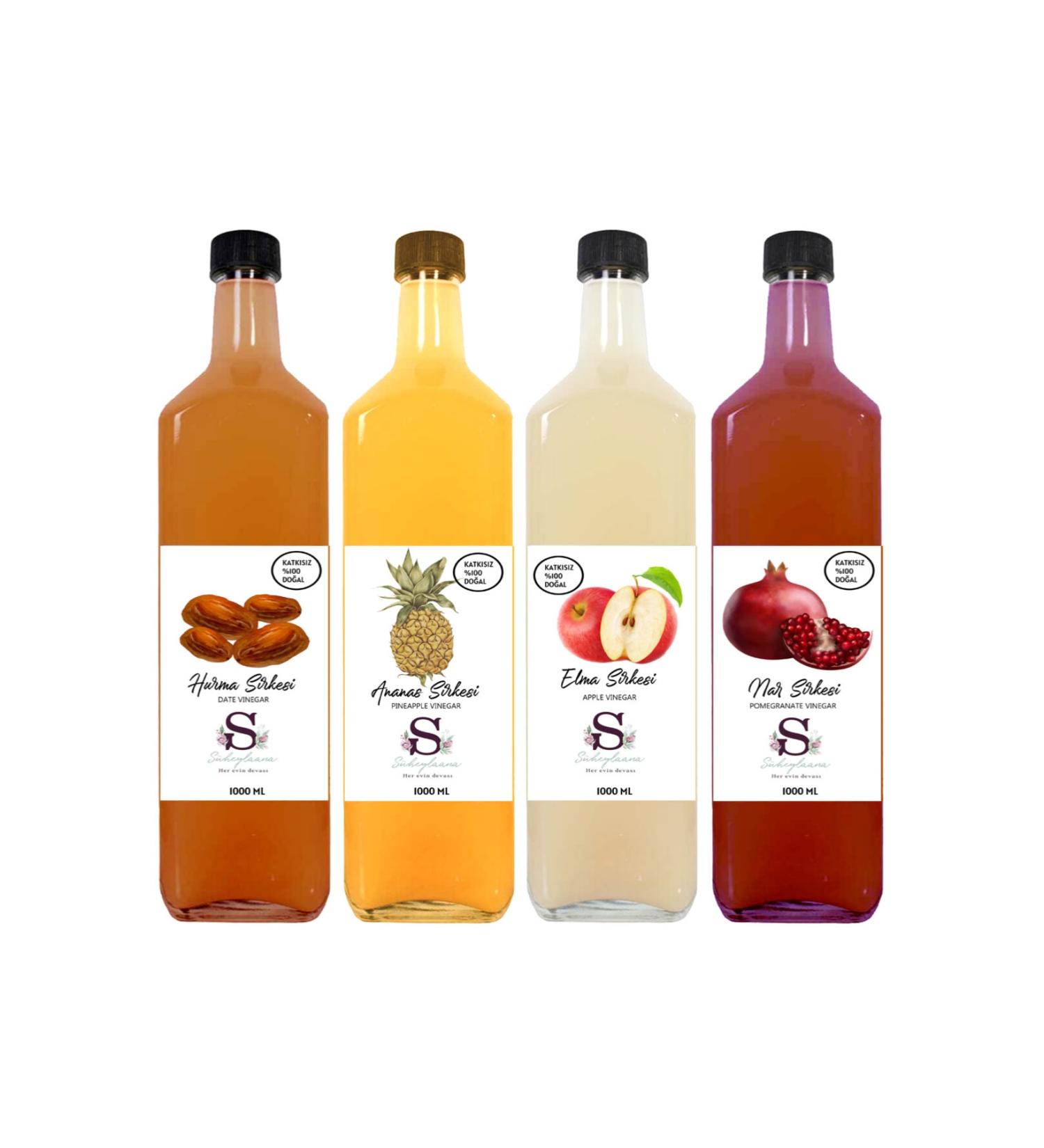 S heylaana Natural Date Pineapple Apple and Pomegranate Vinegar 1000 Ml
