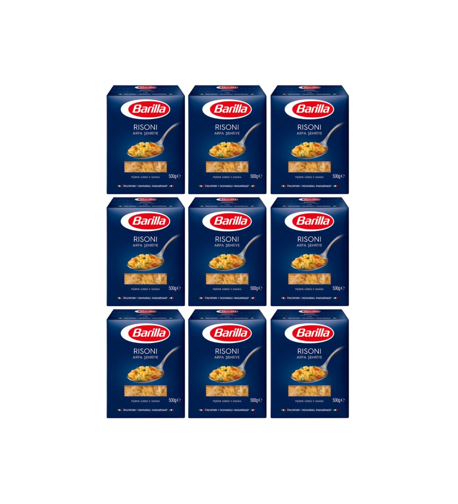 Barilla Barley Vermicelli (risoni) 500gr 9 Piece Set