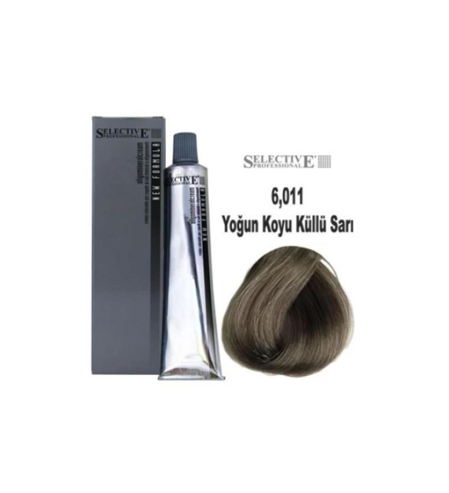 Selective Professional Tube Hair Dye 6.011 Intense Ash Dark Blonde 60ml