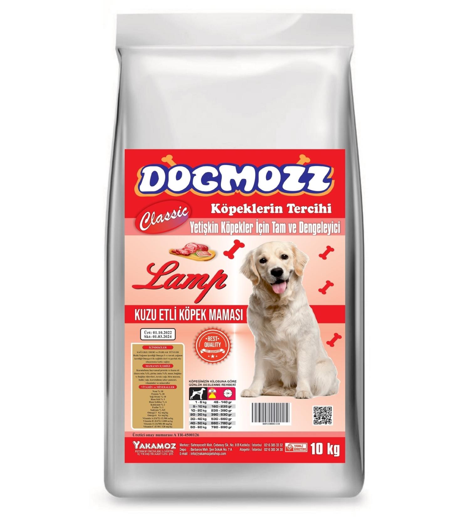 DogMozz Classic Lamb Dog Food 10 Kg