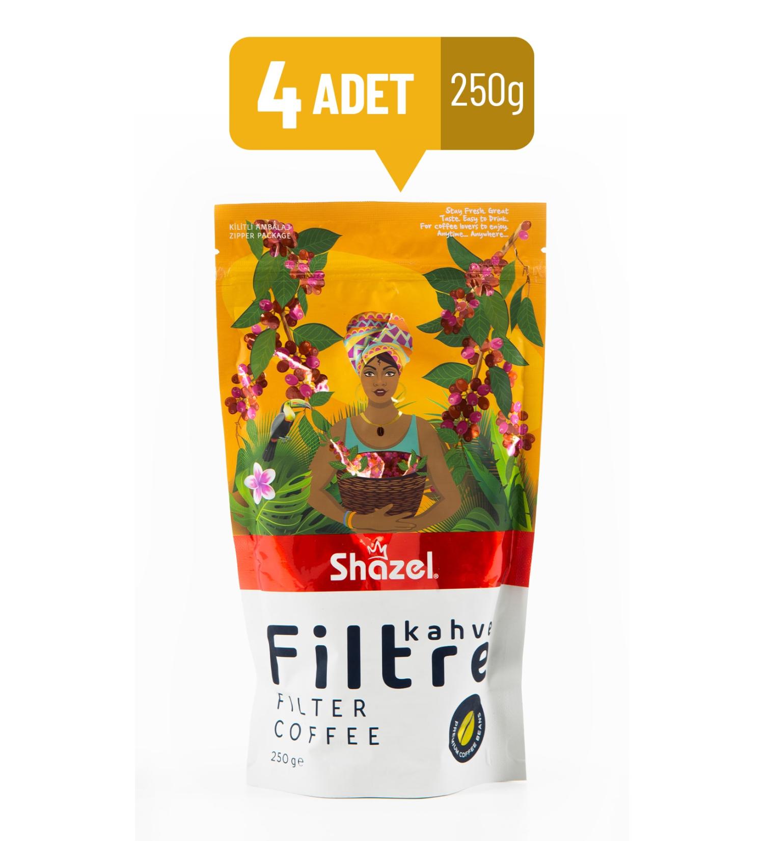 Shazel Special Blend Filter Coffee (ground) 250 Gr X 4 Pieces
