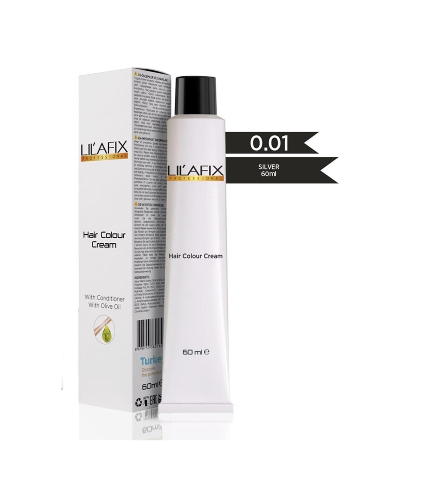 Lilafix Cream Tube Hair Dye 0.01 Silver 60 Ml