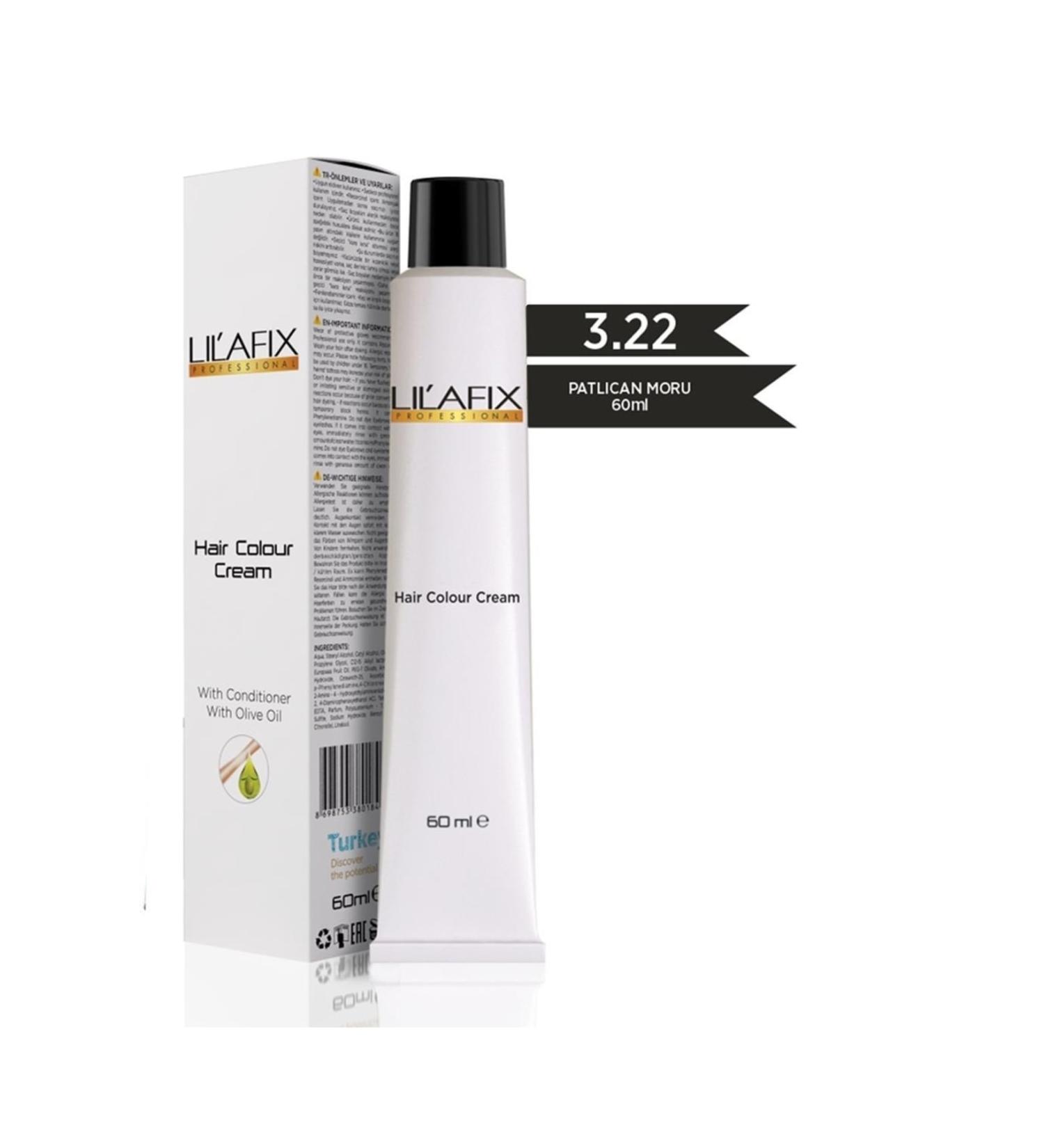 Lilafix Cream Tube Hair Dye 3.22 Eggplant Purple 60 ml