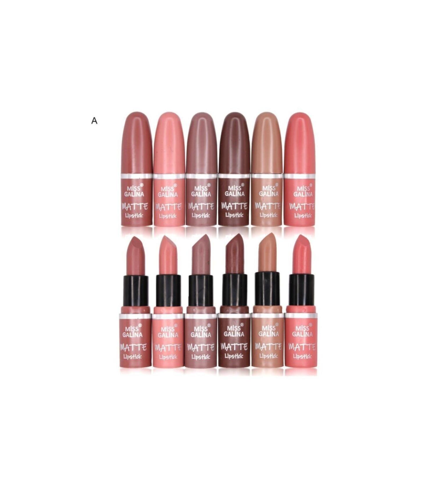 Inzino Miss Galina Matte 6-Piece Lipstick Set A Series