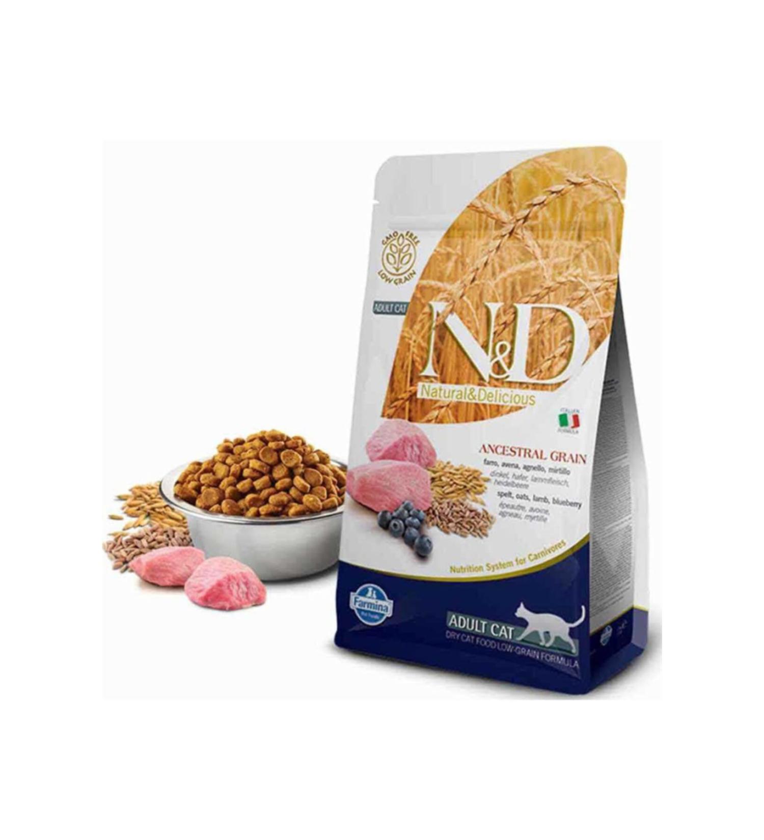 N & D Low Grain Lamb & Blueberry Adult Cat Food 1.5 Kg