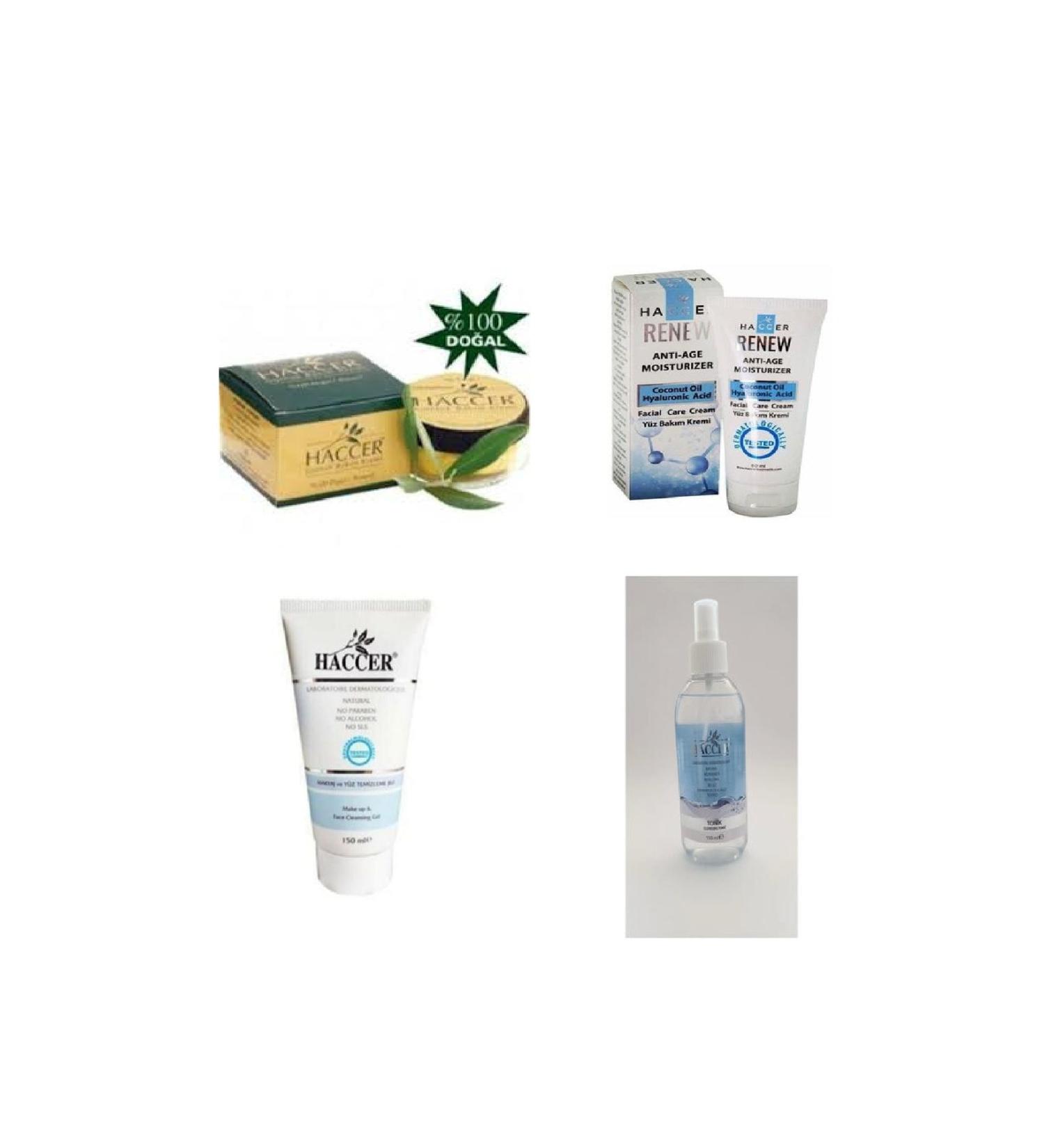Haccer Daily Care Cream 45 ml + renew Anti-age Regenerator 60 ml + cleansing Tonic 150 ml + cleansing Gel 150 ml