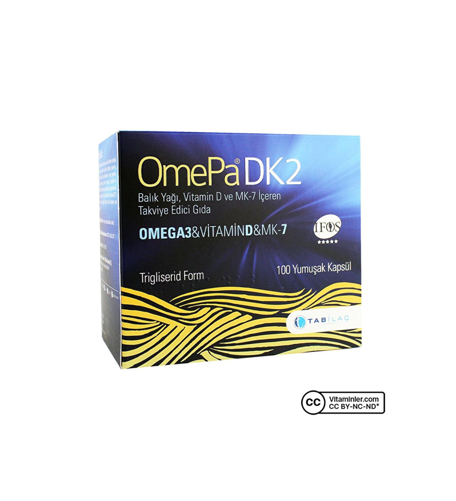 Omepa Dk2 Omega 3 Vitamin D Mk-7 100 Capsules - Buy Online on GoSupps.com