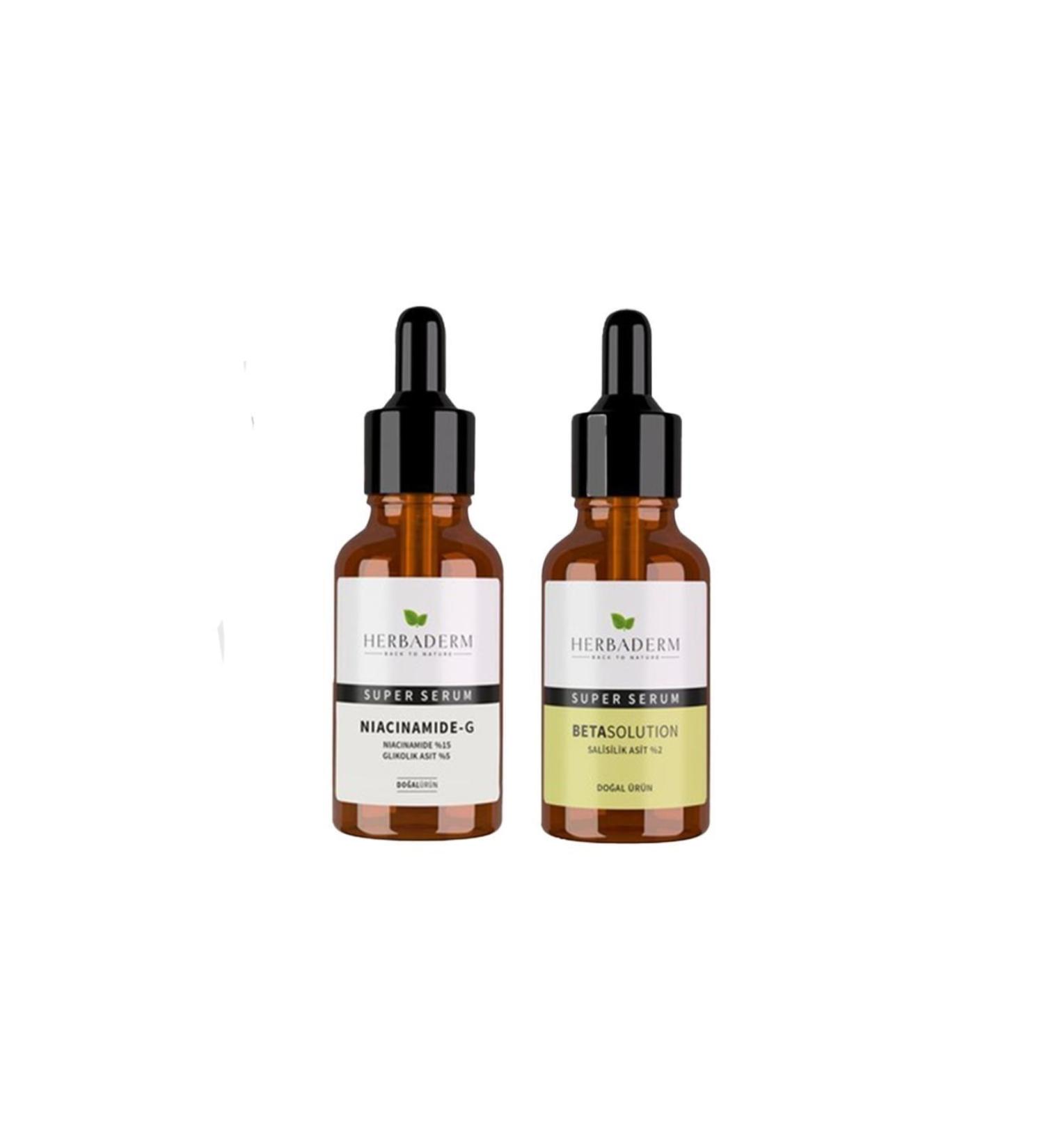 Herbaderm Super Serum Niacinamide-g 30 Ml And Betasolution 30 Ml