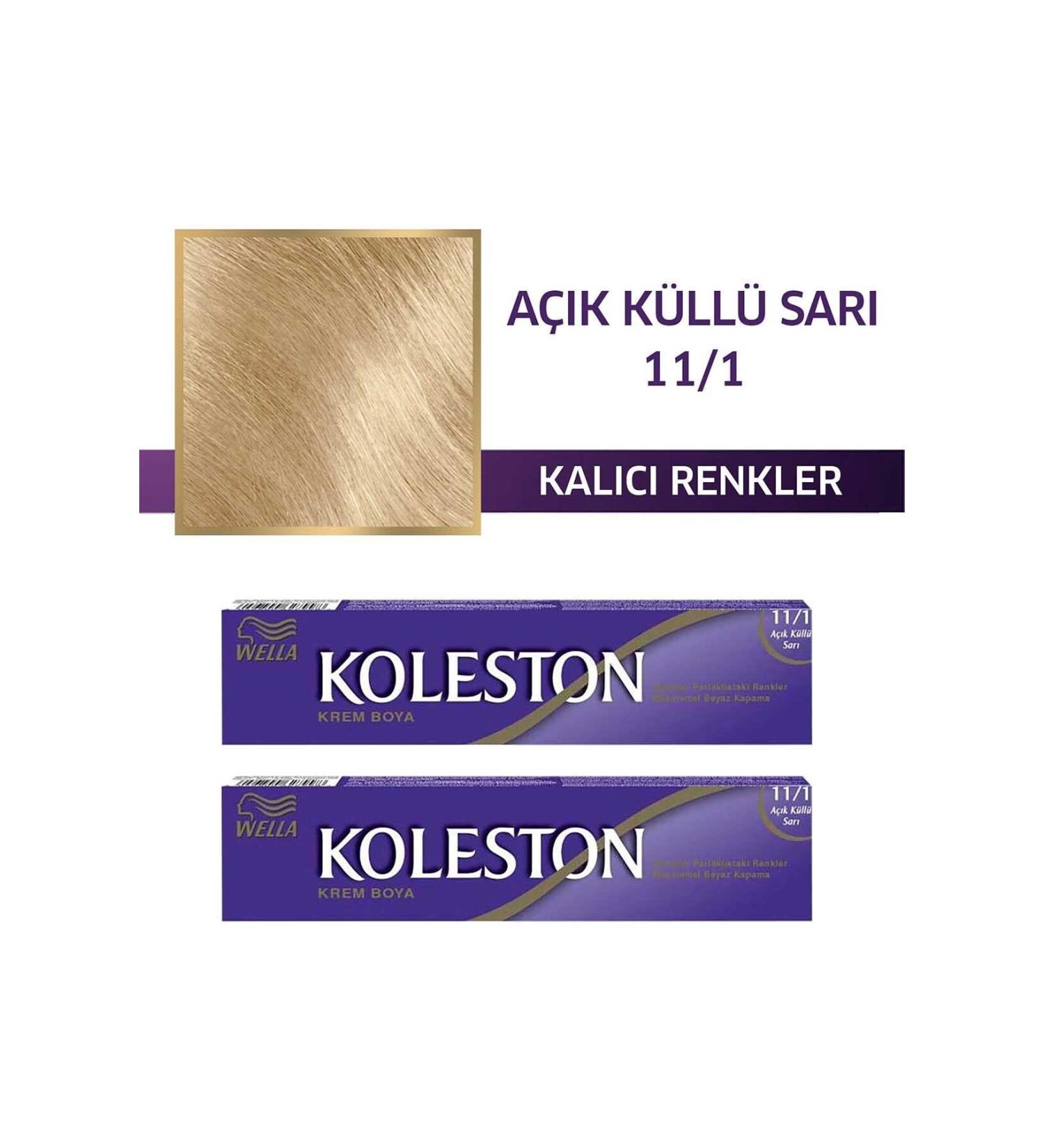 Wella Koleston Tube Hair Dye 11/1 Light Ash Blonde X 2 Pieces - Buy Online on GoSupps.com
