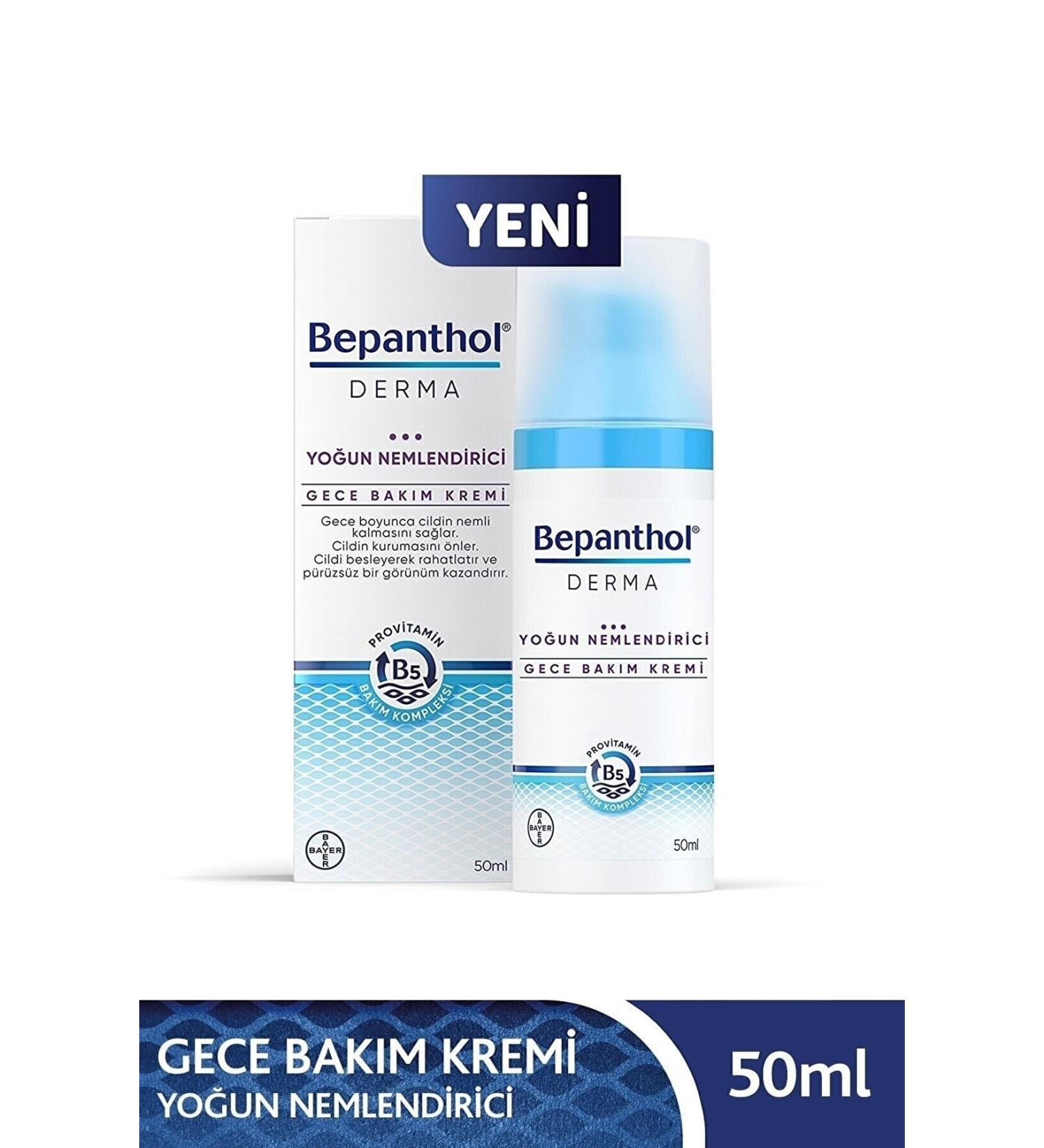 Bepanthol Derma New Moisturizing & Nourishing & Relaxing Night Care Cream 50 Ml High Provitamin B5