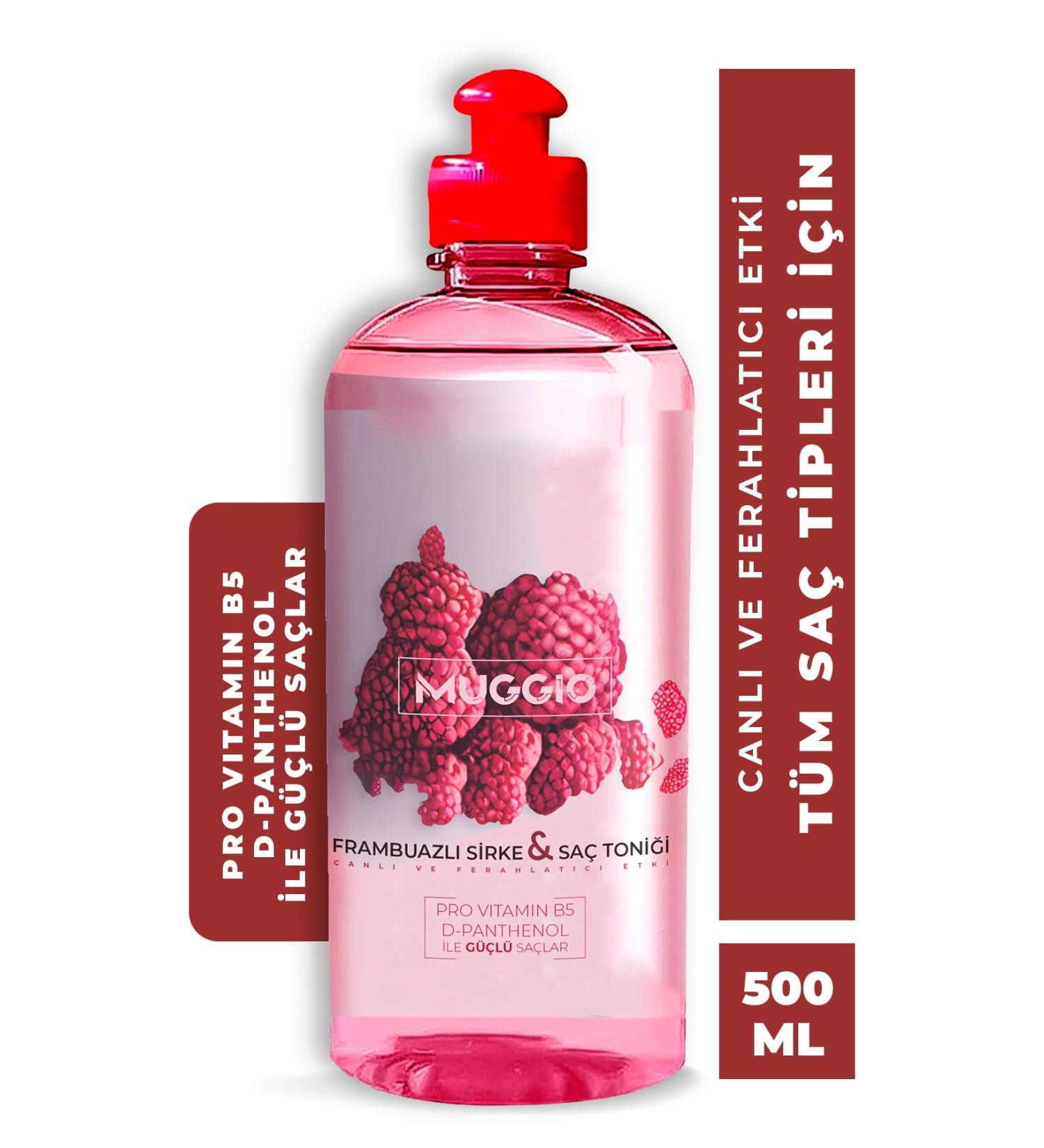 Muggio Raspberry Vinegar & Hair Tonic (Reinforced Formula) 500 Ml - Buy Online on GoSupps.com