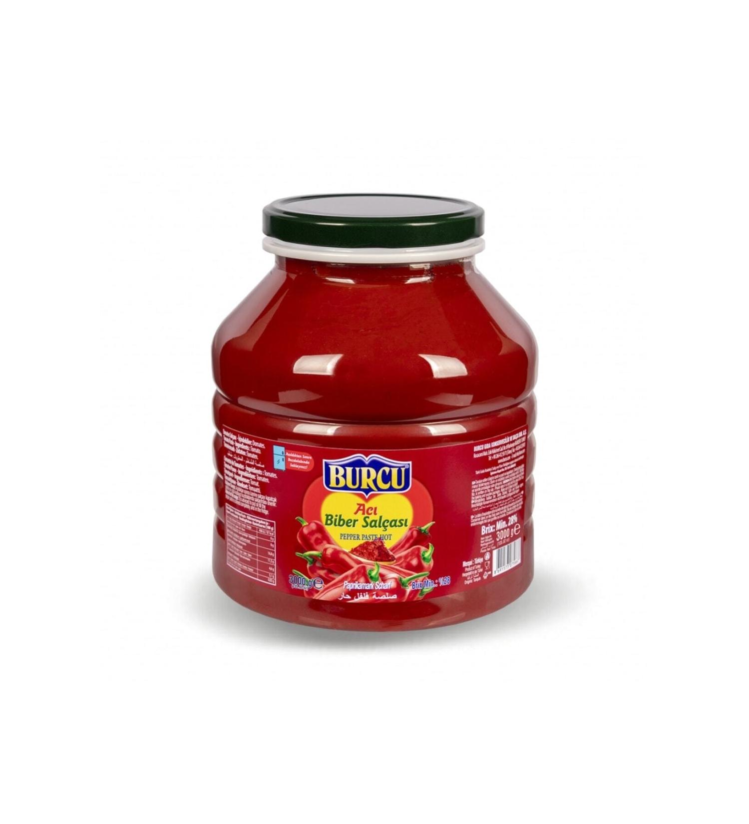 BURCU 3200 gr Hot Pepper Paste Pet