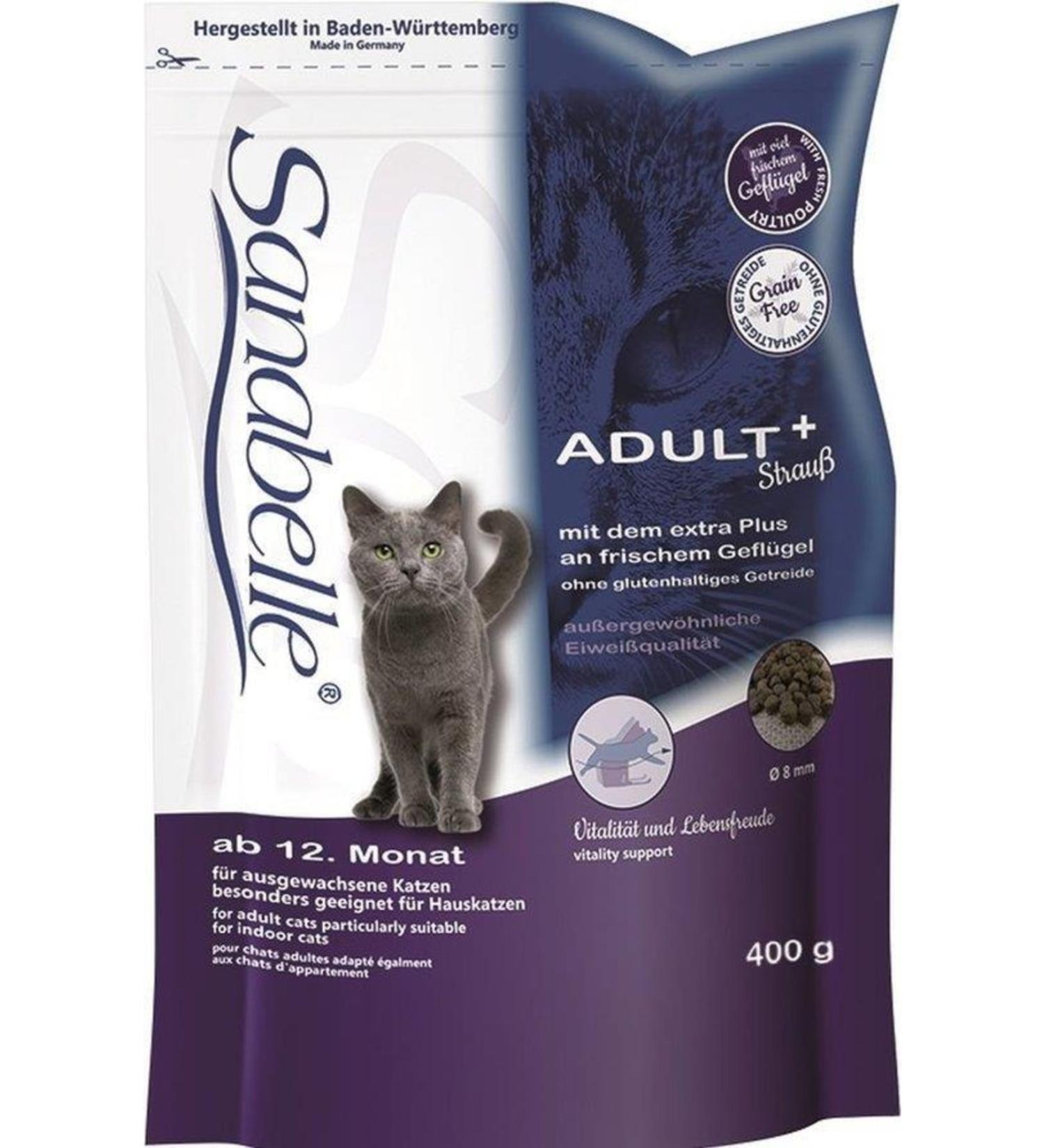 Sanabelle Ostrich Meat Adult Cat Food 400 Gr