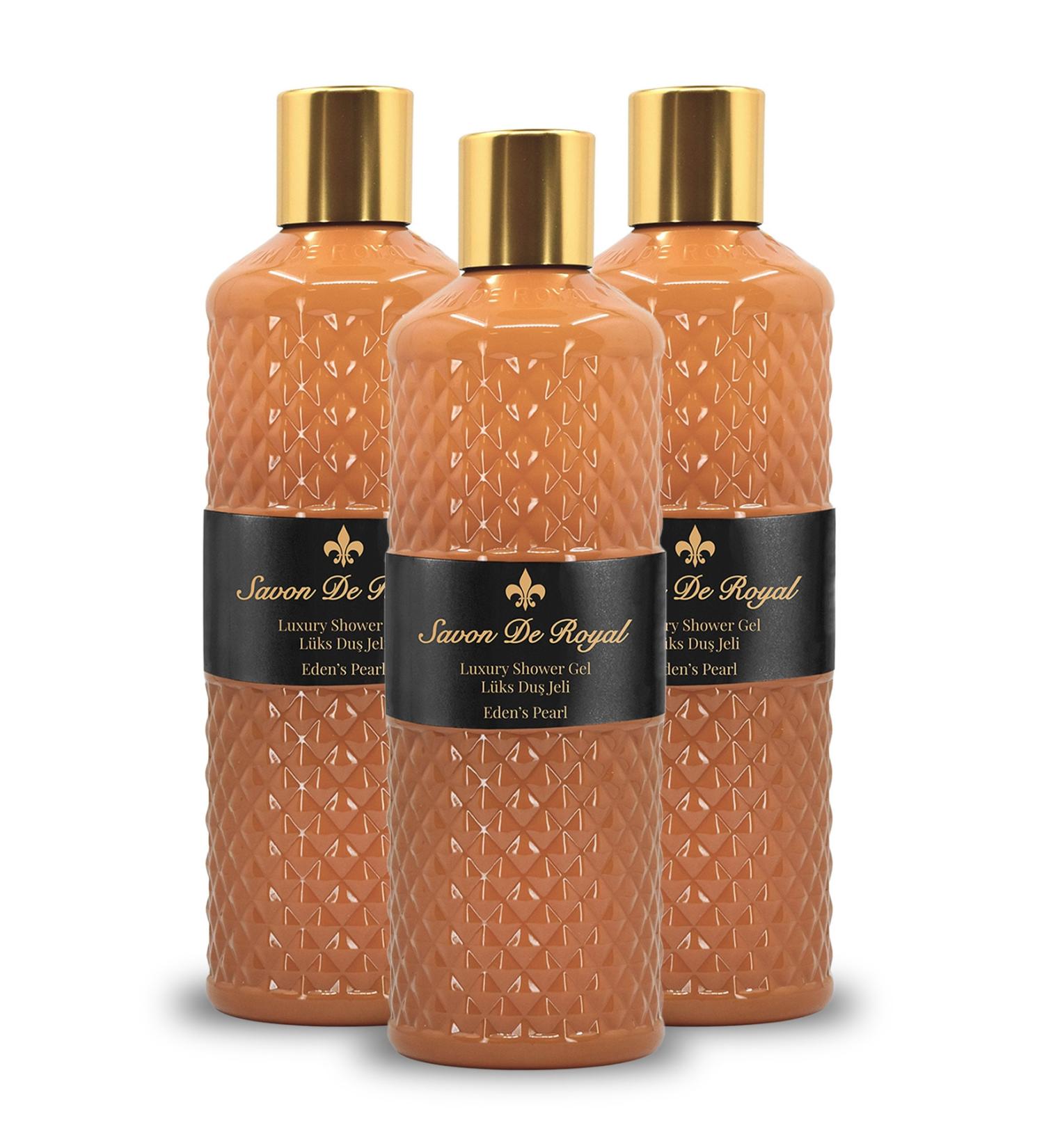 Savon de Royal Luxury Vegan Shower Gel Eden's Pearl 500 ml 3 Pieces Jasmine Amber Ginger