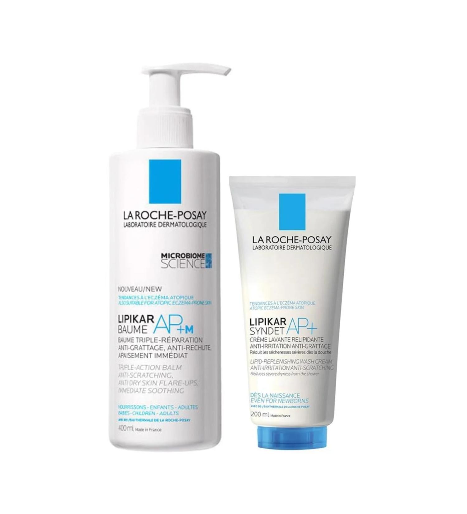 La Roche Posay Lipikar Baume Ap 400 Ml and Lipikar Syndet 100 Ml Body Wash Gel