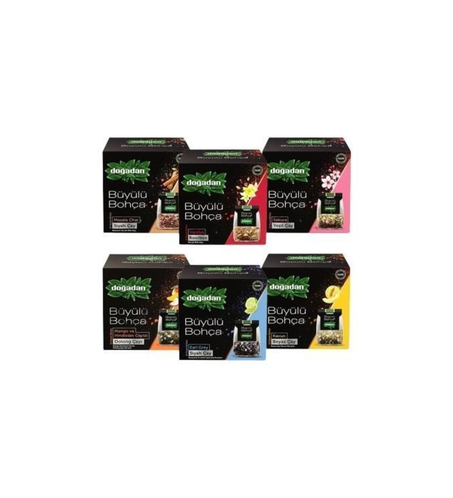 Nature's Magical Tea Bag Oolong Rooibos Sakura Earl Grey Melon and Masala Chai (6 Pieces)