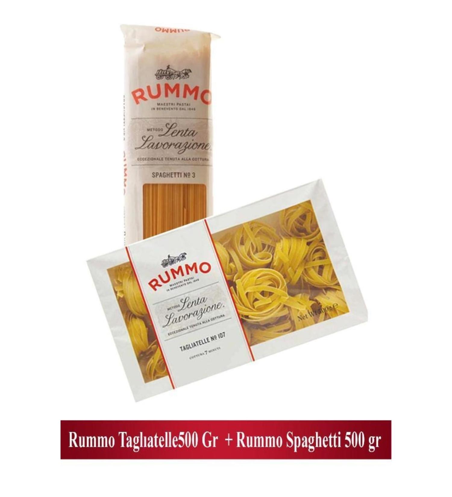 edukkanim Spaghetti 500 Gr - Rummo + Tagliatelle 500 Gr - Rummo