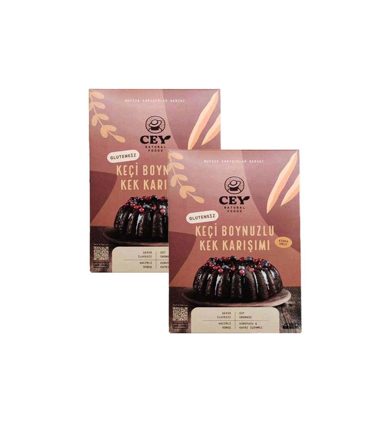 cey natural Gluten-free Quinoa Flour Carob Cake Mix 2 X 265 Gr