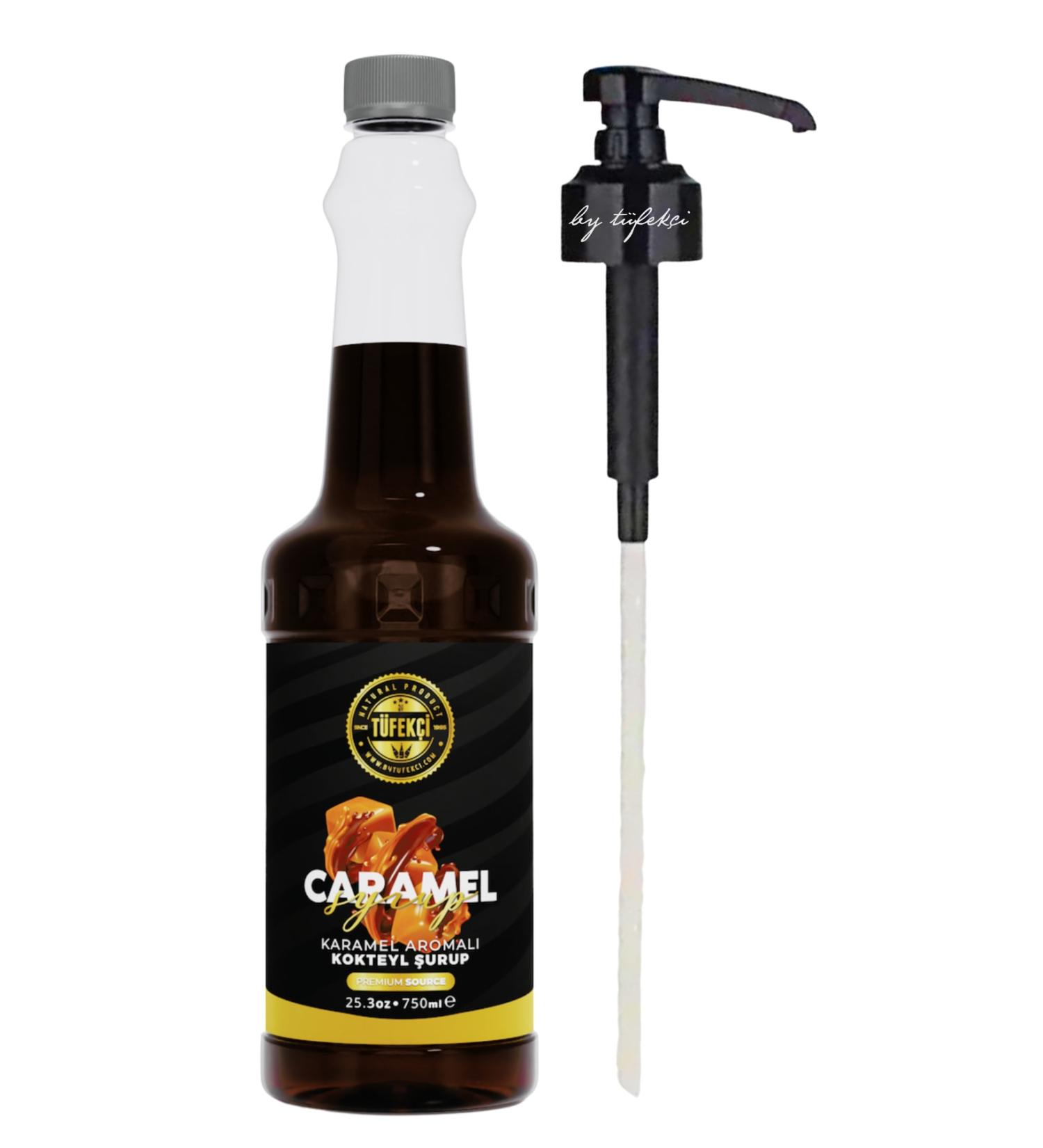 By T fek i Caramel Syrup 750ml And Syrup Pump