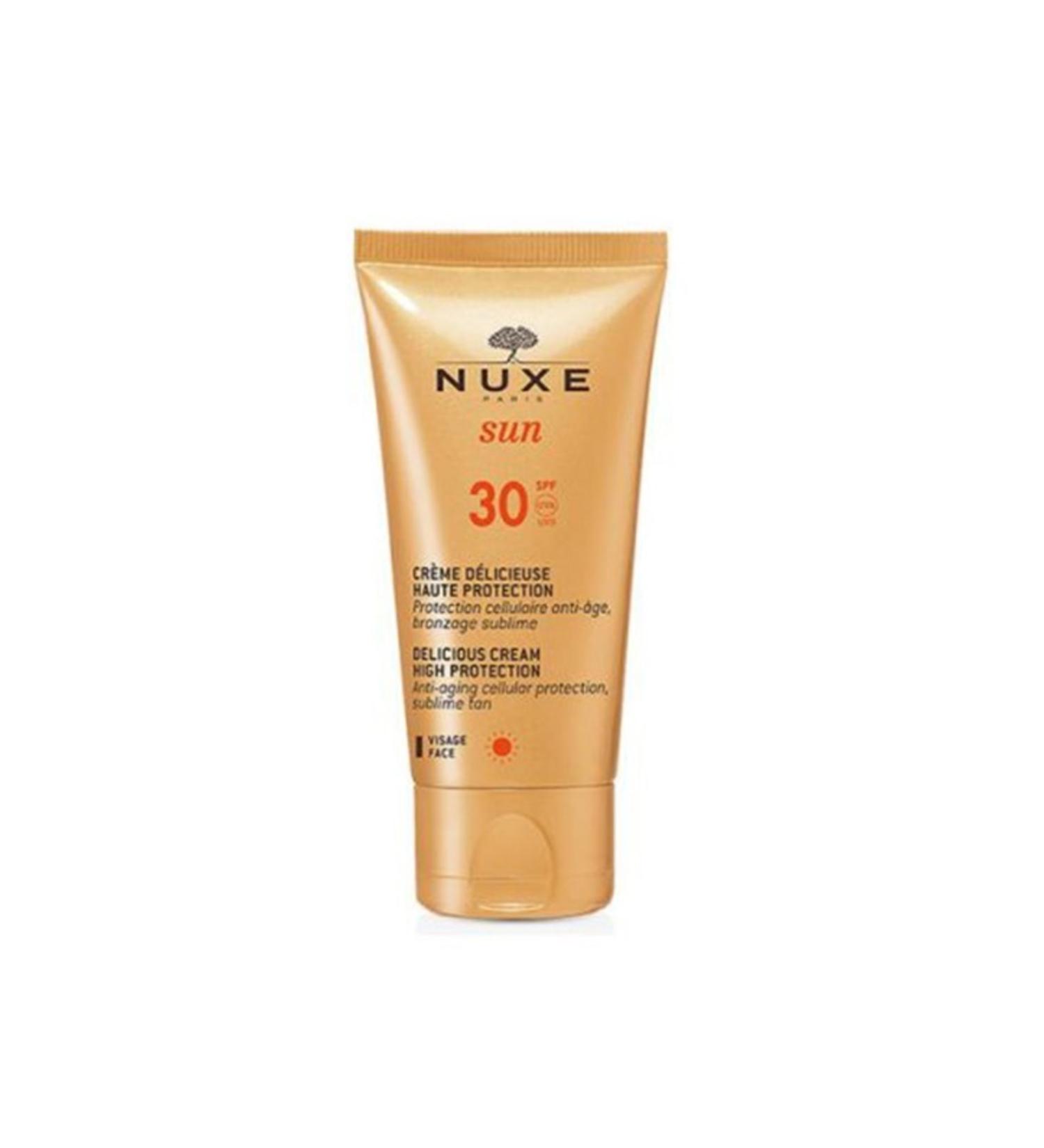 Nuxe Sun Sun Cream Delicieuse Visage Haute Protection Spf30 50ml