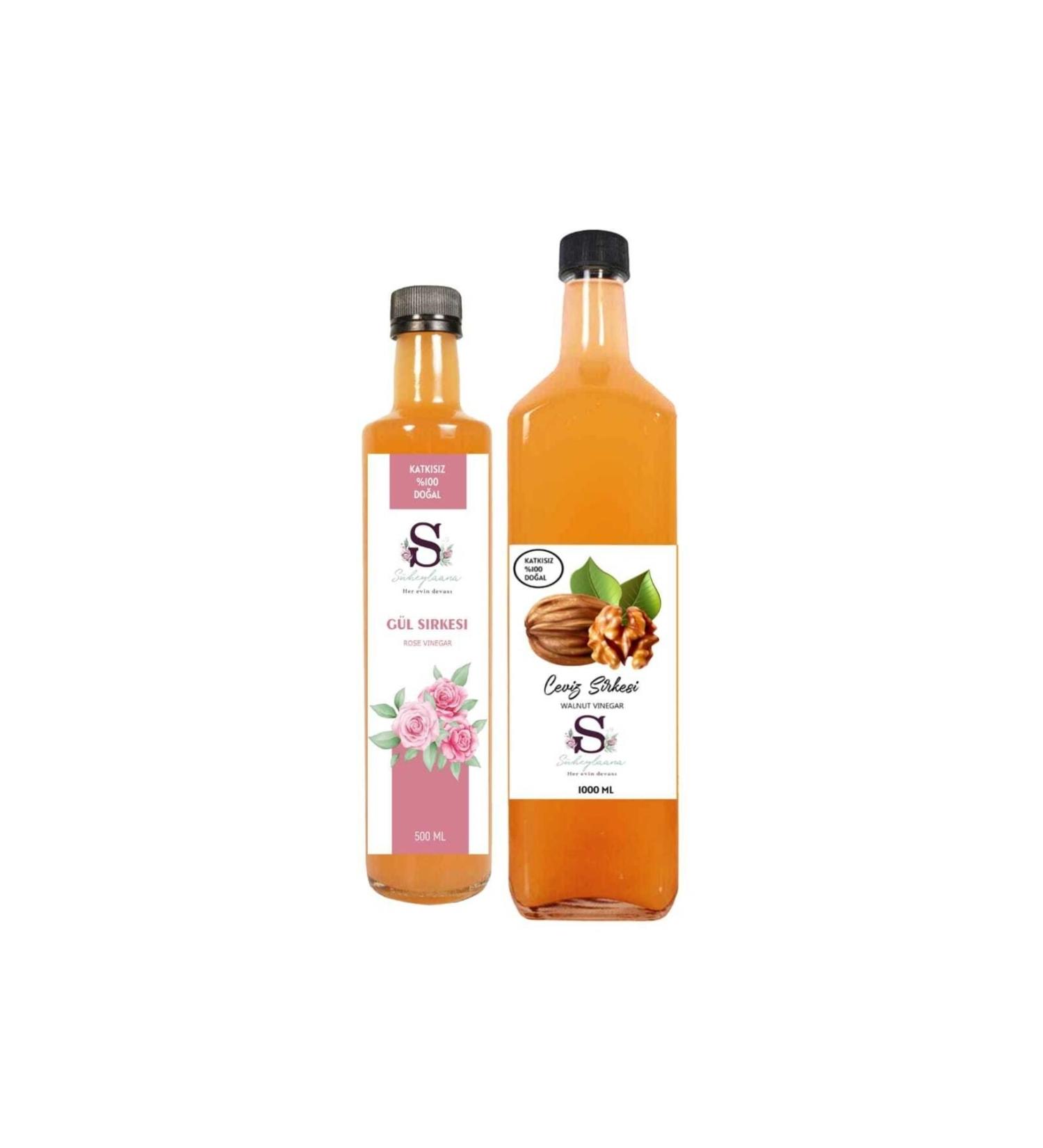 Suheylaana Natural Rose Vinegar 500 Ml - Natural Walnut Vinegar 1000 Ml