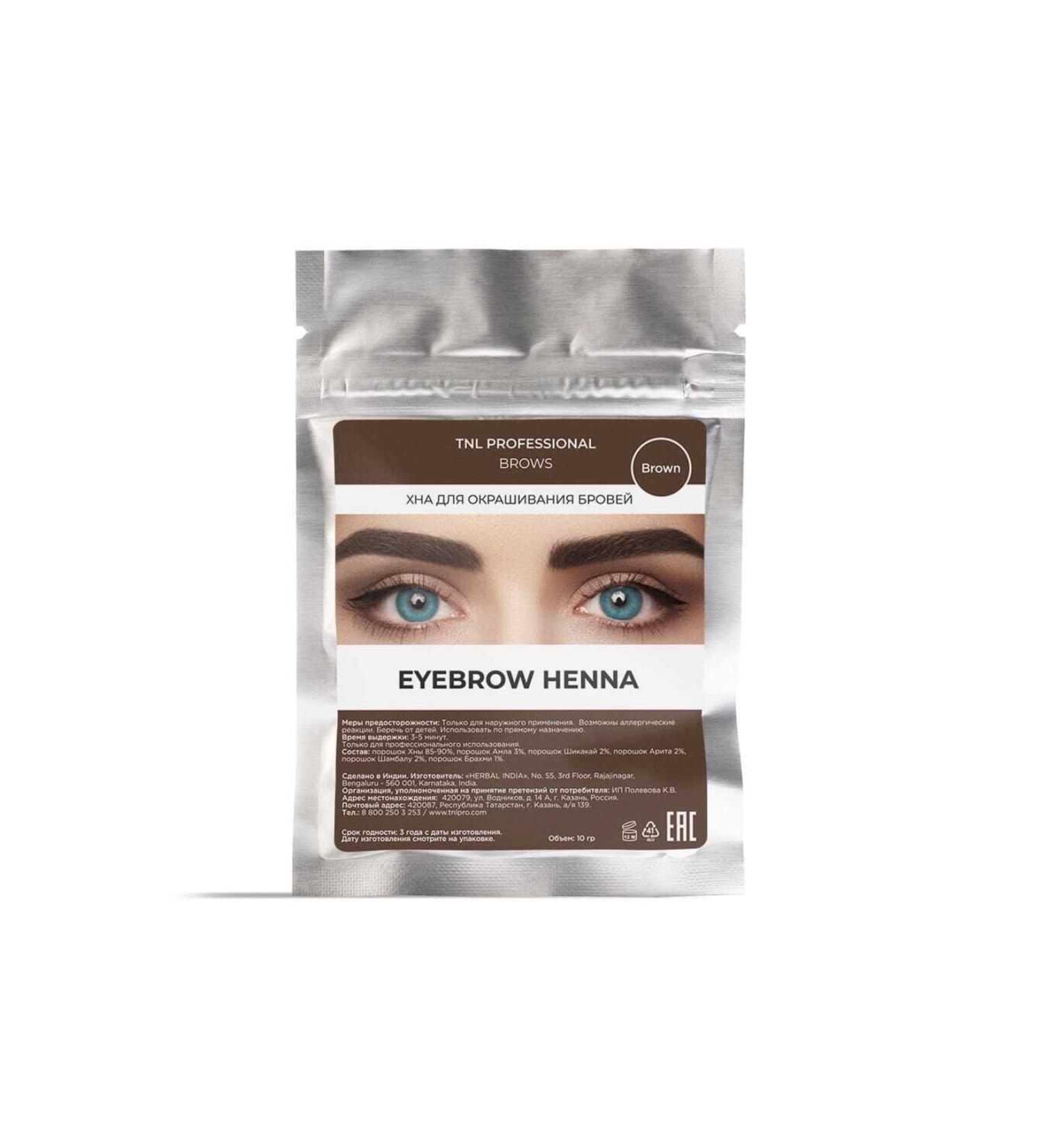 TNL Professional Henna Eyebrow Dye Brown 10 gr