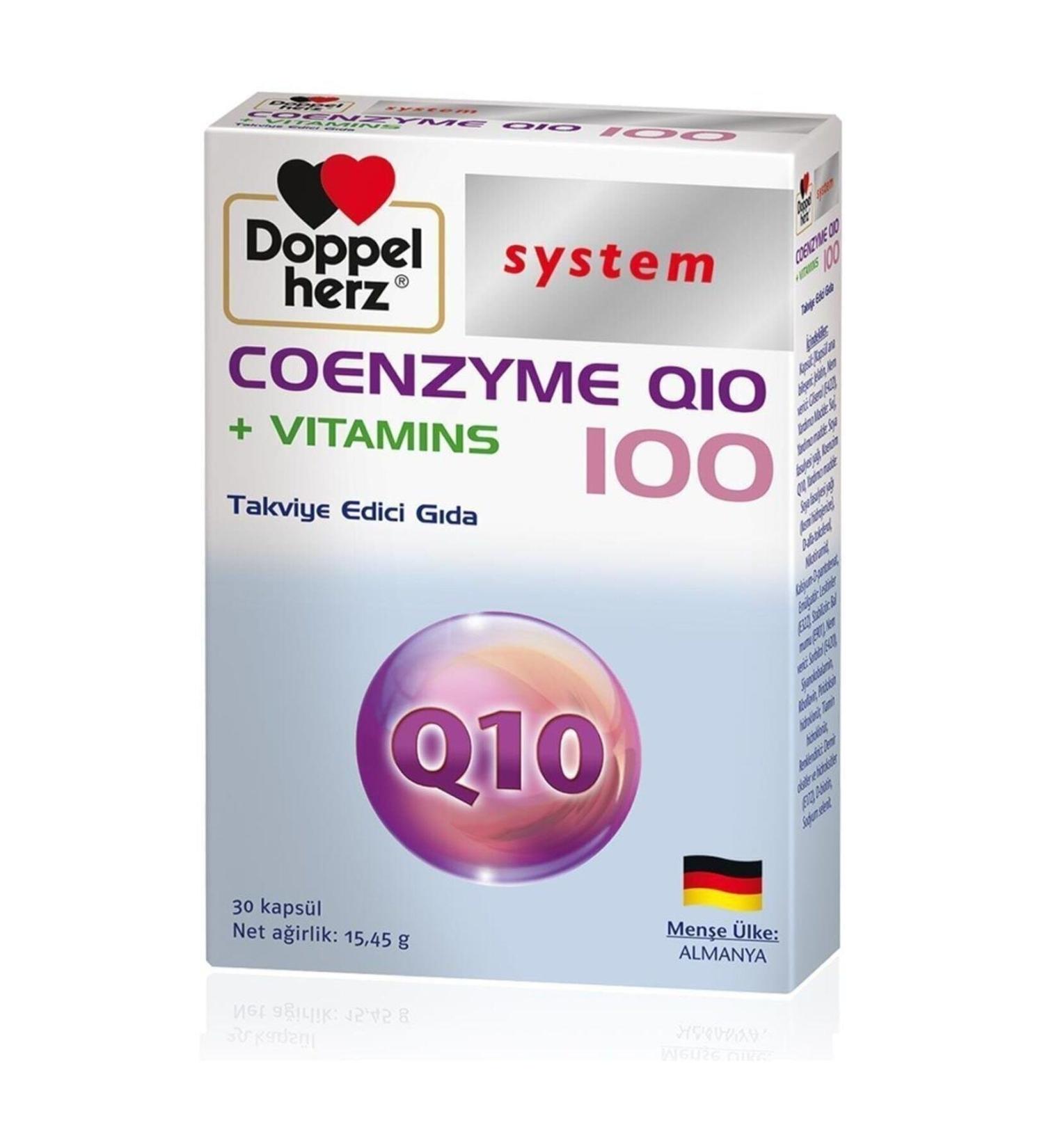 Doppelherz Coenzyme Q10 + Vitamins 100 Mg 30 Capsules