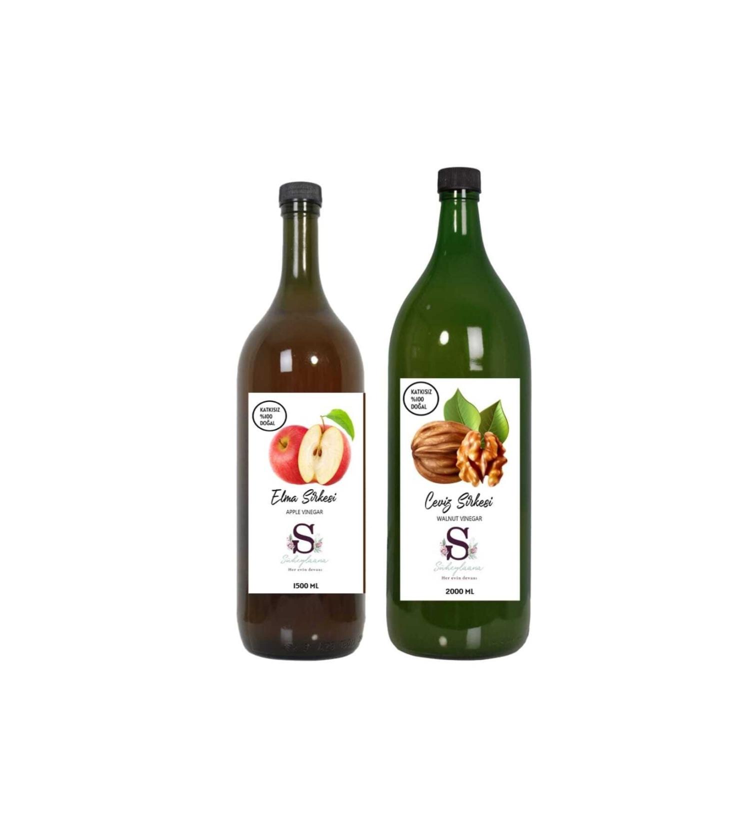 Suheylaana Natural Apple Vinegar 1500 Ml - Natural Walnut Vinegar 2000 Ml