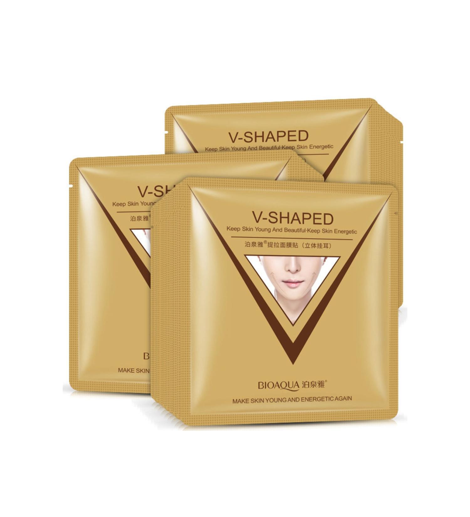 BIOAQUA V-shaped Face Oval Firming 3D Collagen Mask Set 40 Gr X 3 Pieces - Buy Online on GoSupps.com