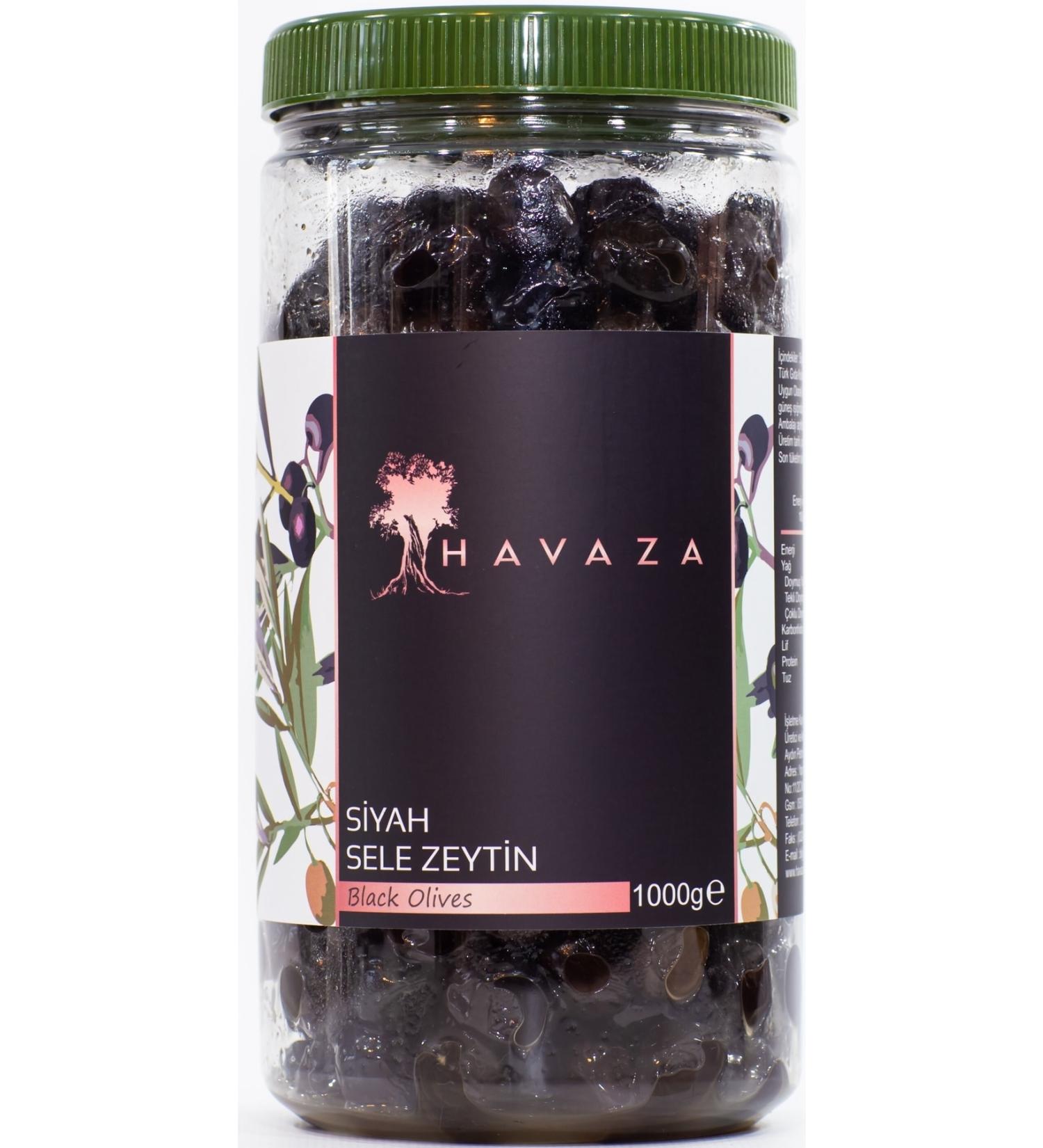 Havaza Black Sele Olives - 1000 gr