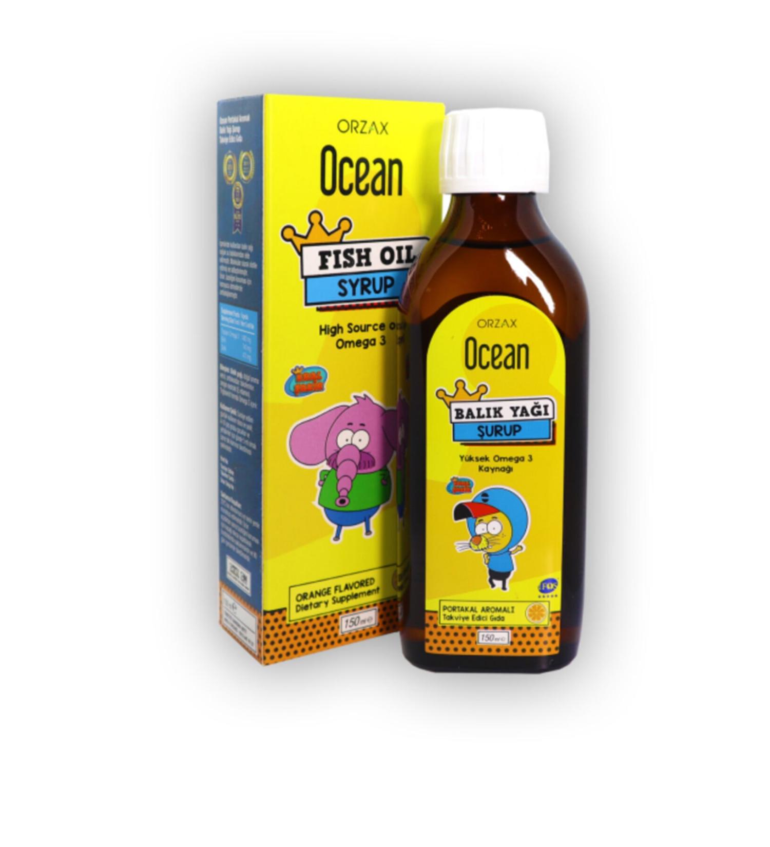 Ocean Orange Flavored Ocean Fish Oil Syrup 150 ml - Buy Online on GoSupps.com