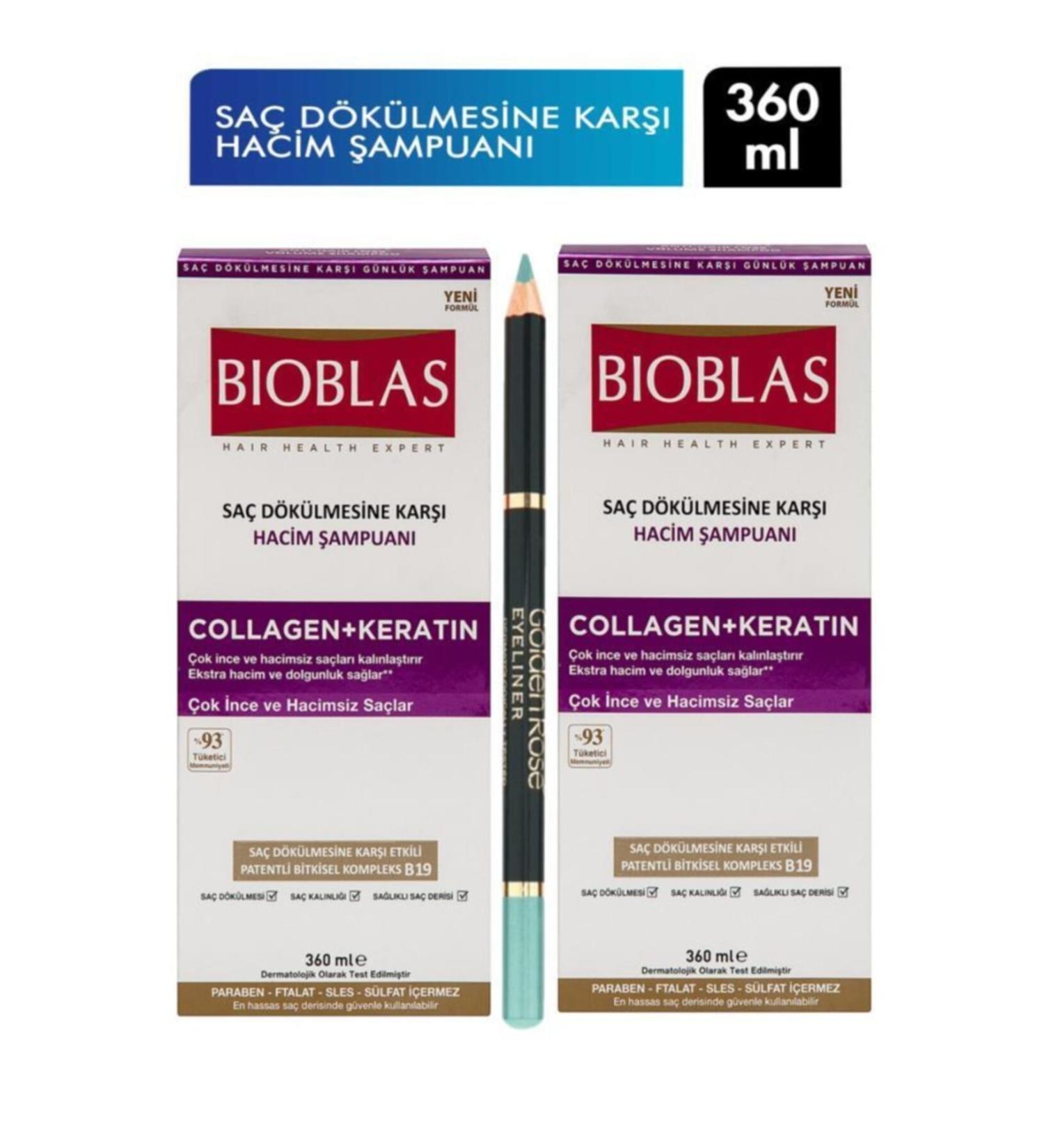 Bioblas Collagen Keratin Shampoo 360 Ml X 2 Pieces