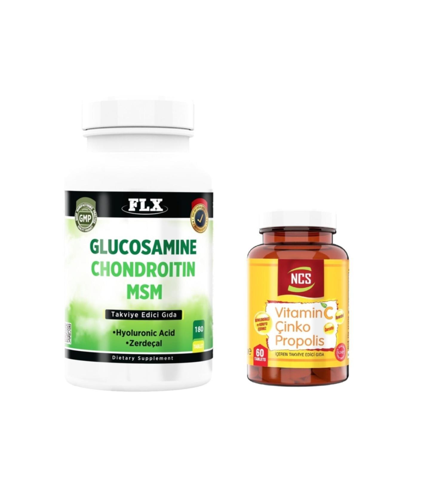 Ncs Glucosamine Chondroitin Msm 180 Tab + Vitamin C Zinc Propolis 60 Tab