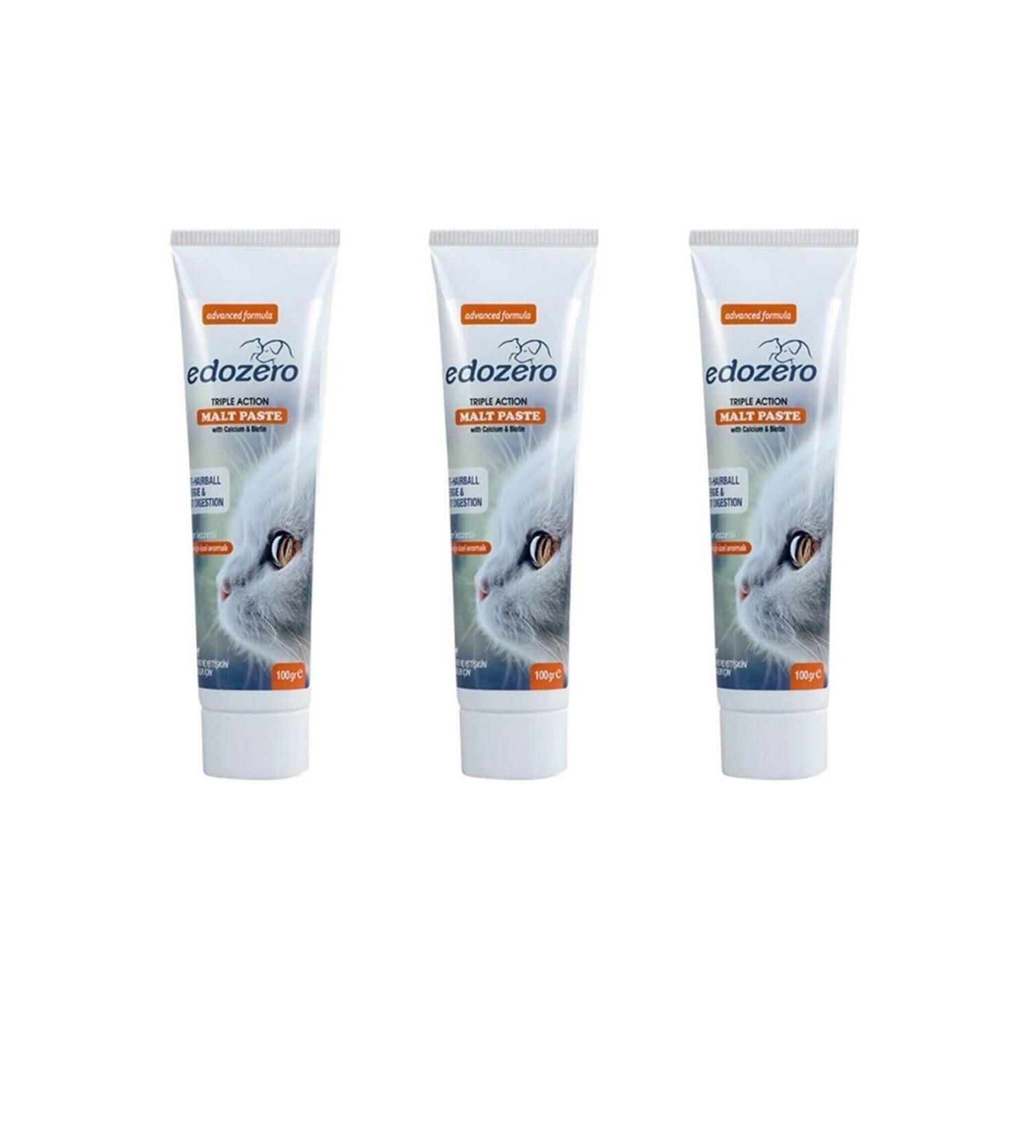 Edozero Cat Malt (Hairball Preventing Paste) for Kittens and Adult Cats (100 grams) (3 Pieces) - Buy Online on GoSupps.com