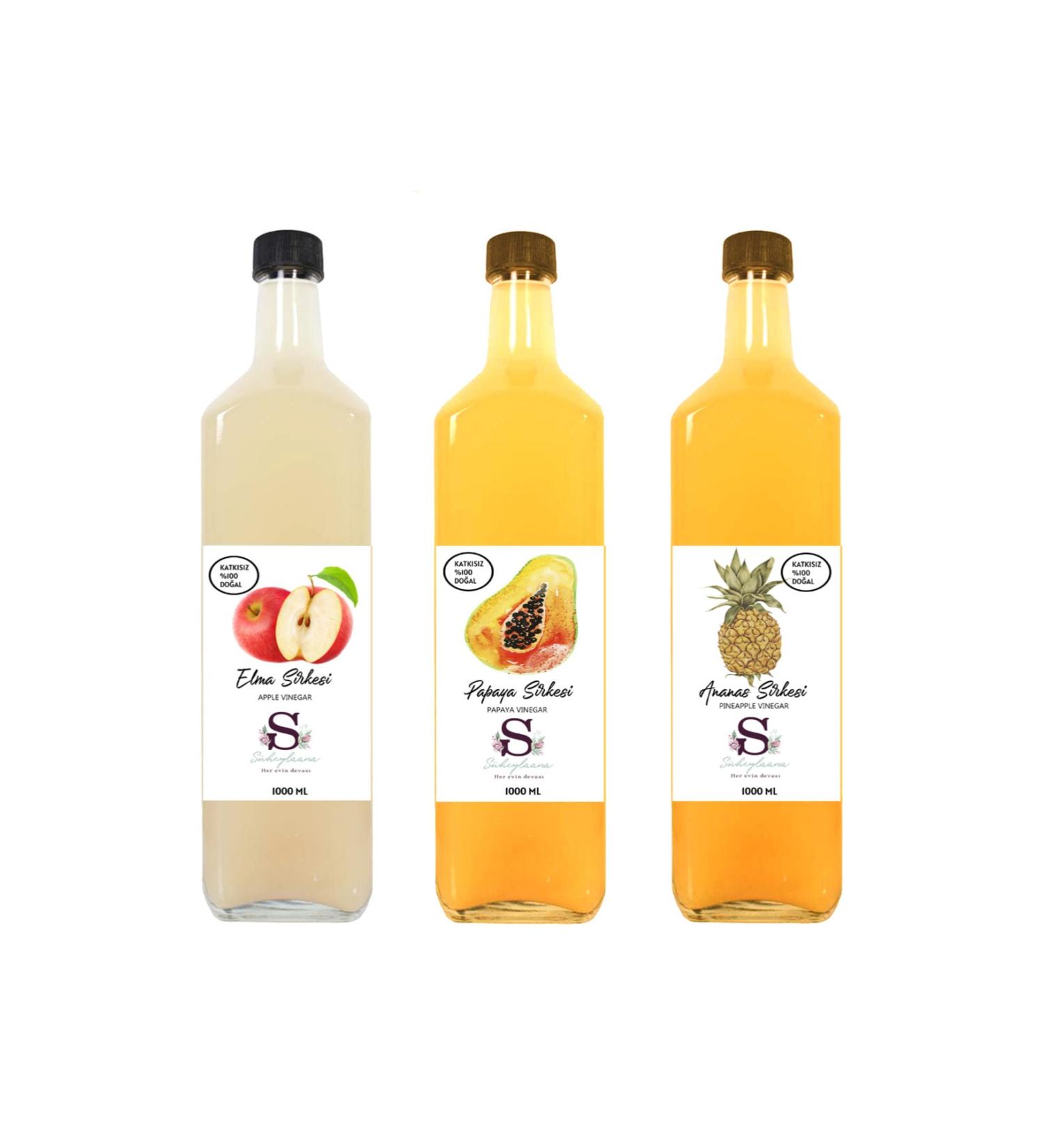 Suheylaana Natural Apple Papaya and Pineapple Vinegar 1000 Ml