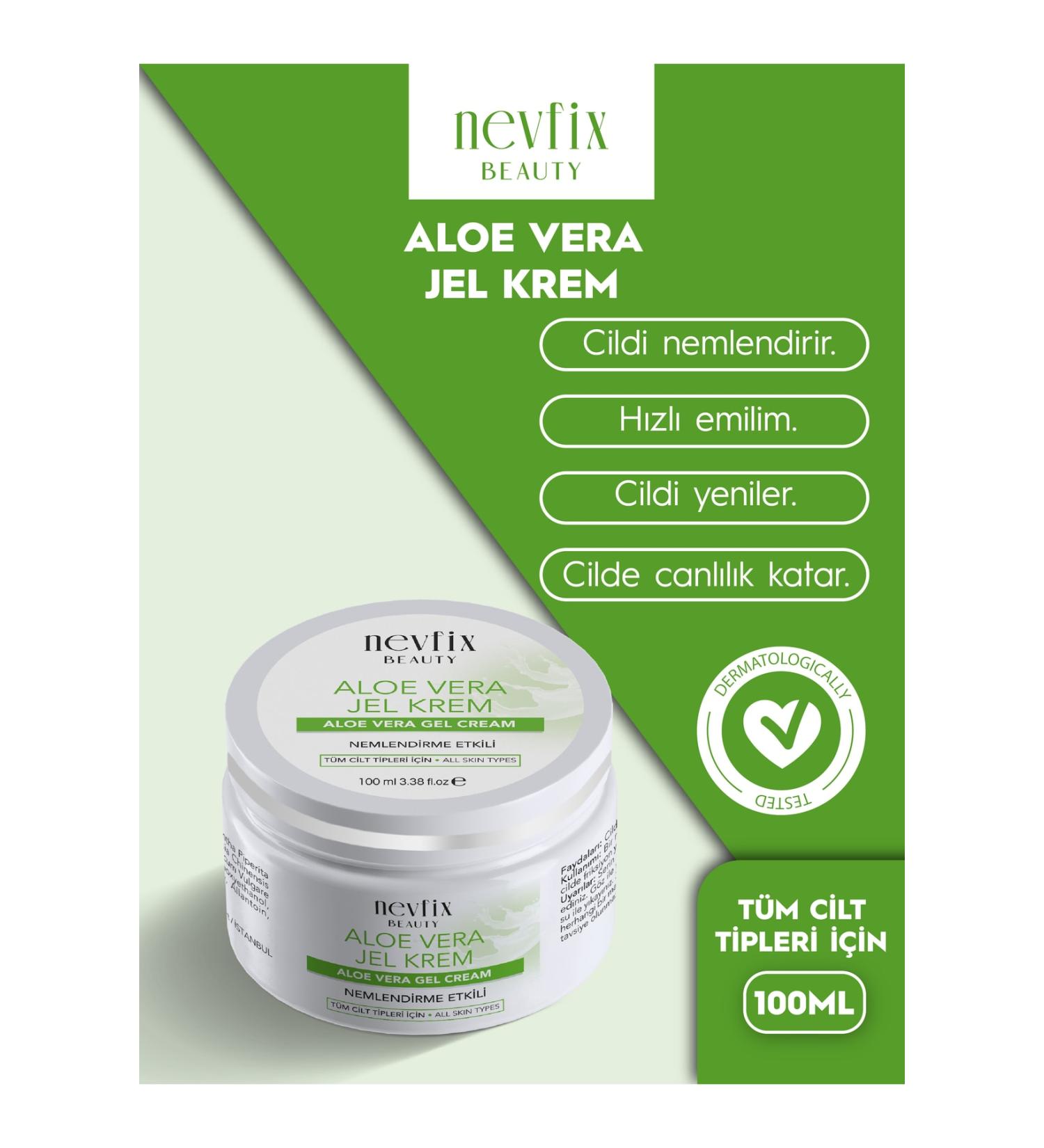 Nevfix Beauty Aloe Vera Gel Cream 100 Ml - Buy Online on GoSupps.com