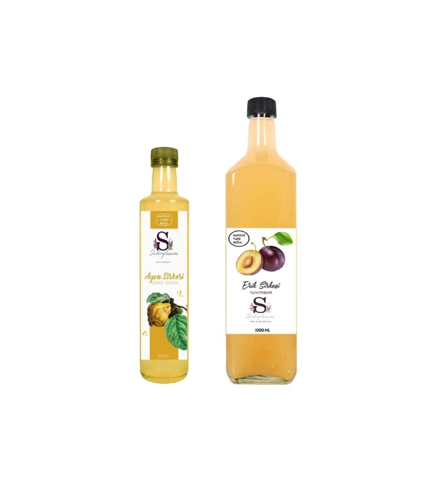 S heylaana Natural Quince Vinegar 500 Ml - Natural Plum Vinegar 1000 Ml