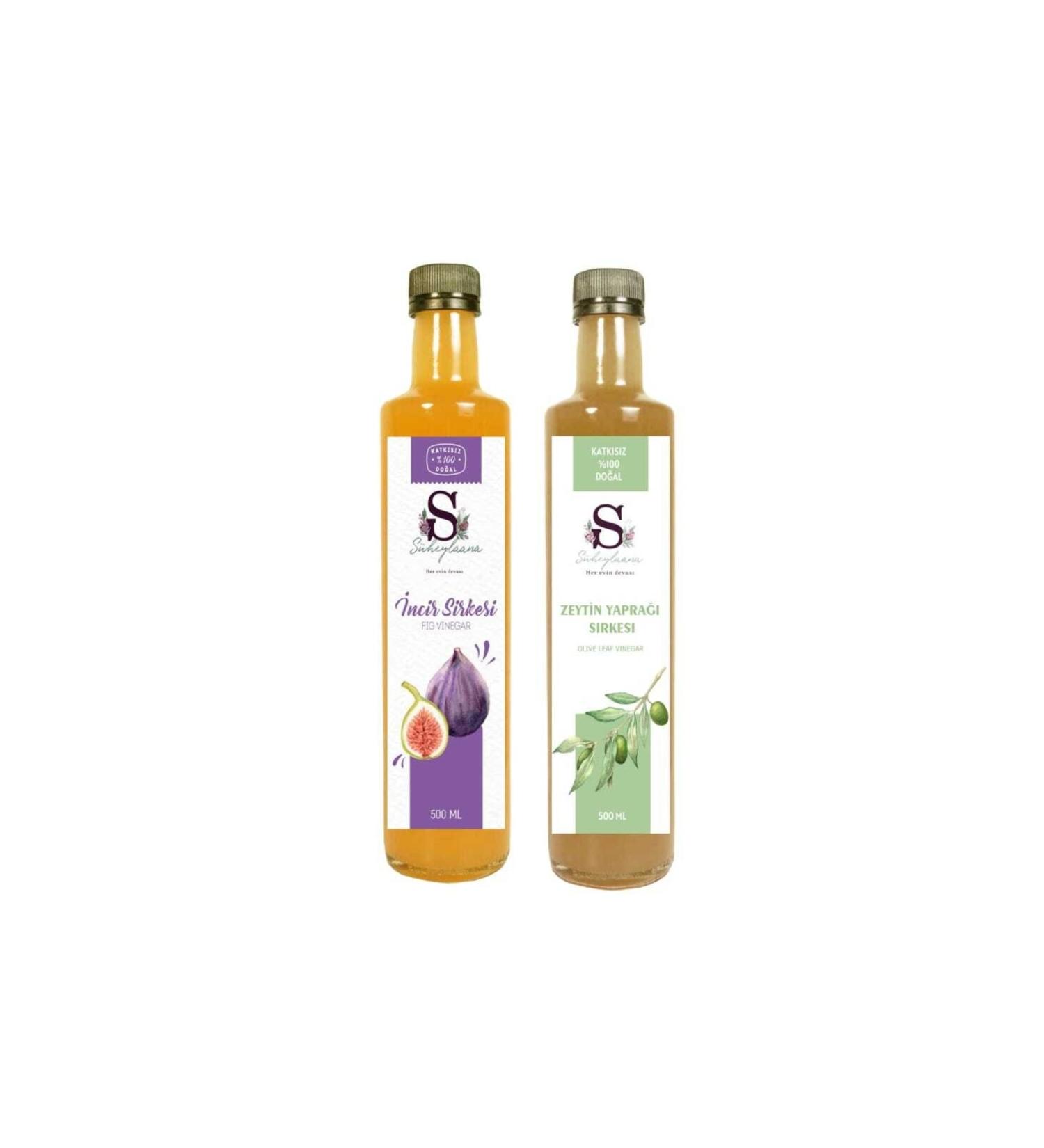 Suheylaana Natural Fig Vinegar 500 Ml And Natural Olive Leaf Vinegar 500 Ml