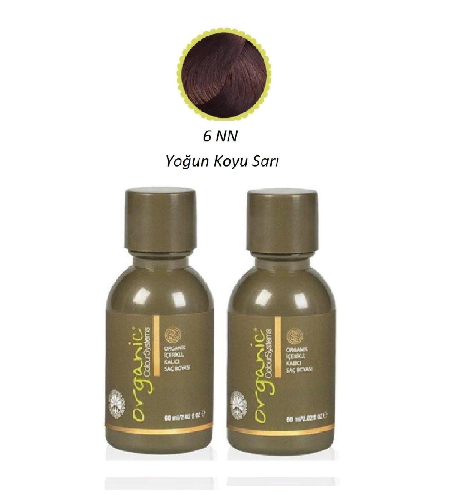 Organic Colour Systems 6 Nn Intense Dark Blonde Hair Length 60ml X 2 Pieces